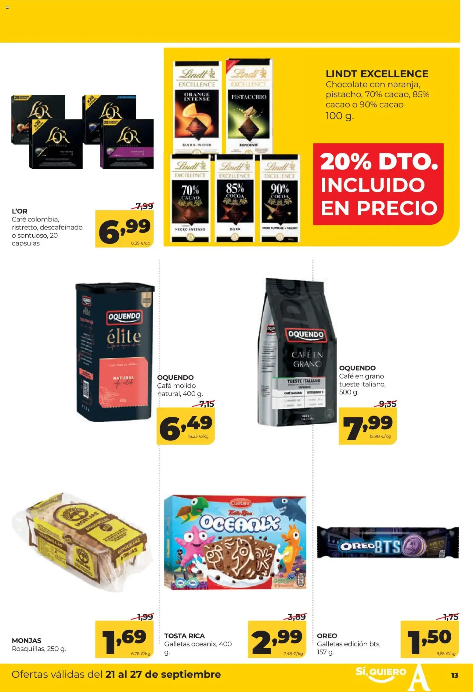 Catálogo de Alimerka folleto del 21/09/2026 | Catálogo 21 de septiembre al 27 de septiembre 2026 - Página 13