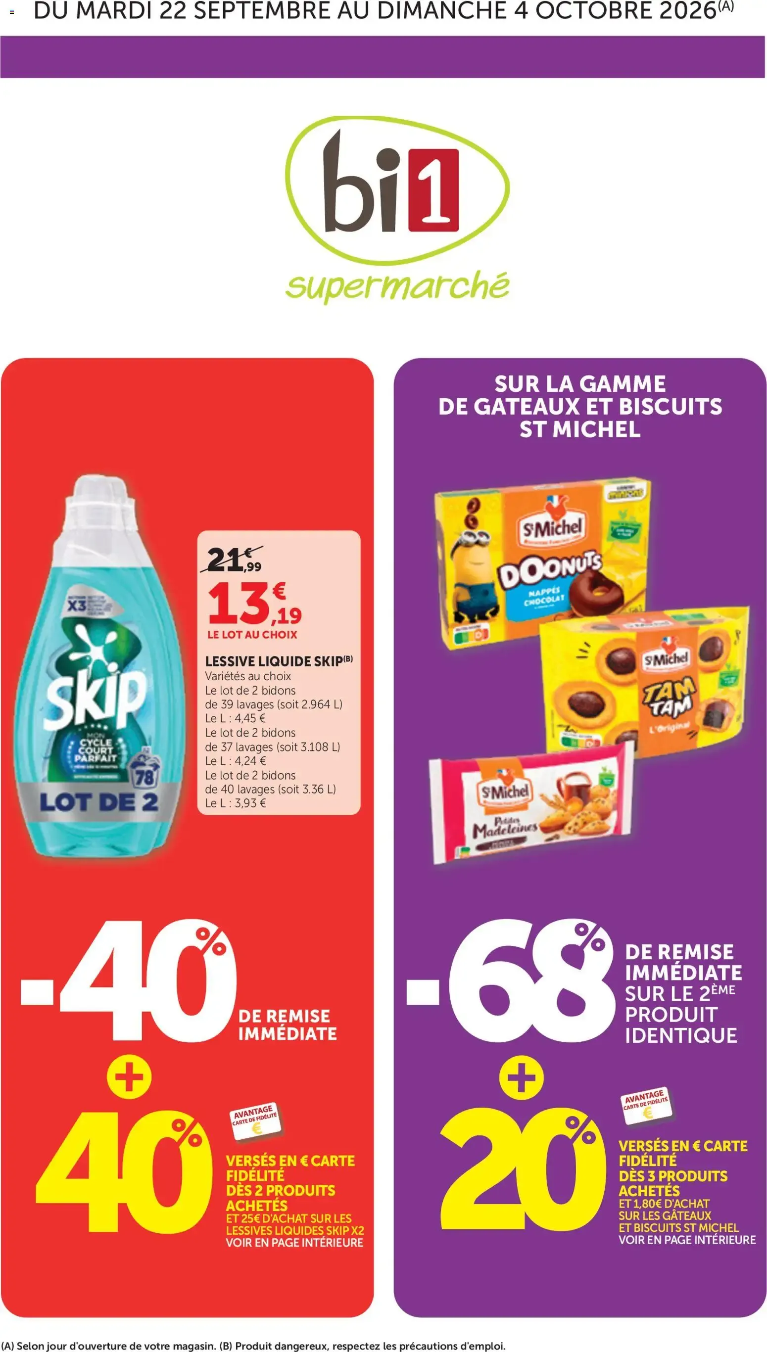 bi1 Catalogue à partir du 22/09/2026 - promo en ligne du 22 septembre au 4 octobre 2026 - Catalogue page 1