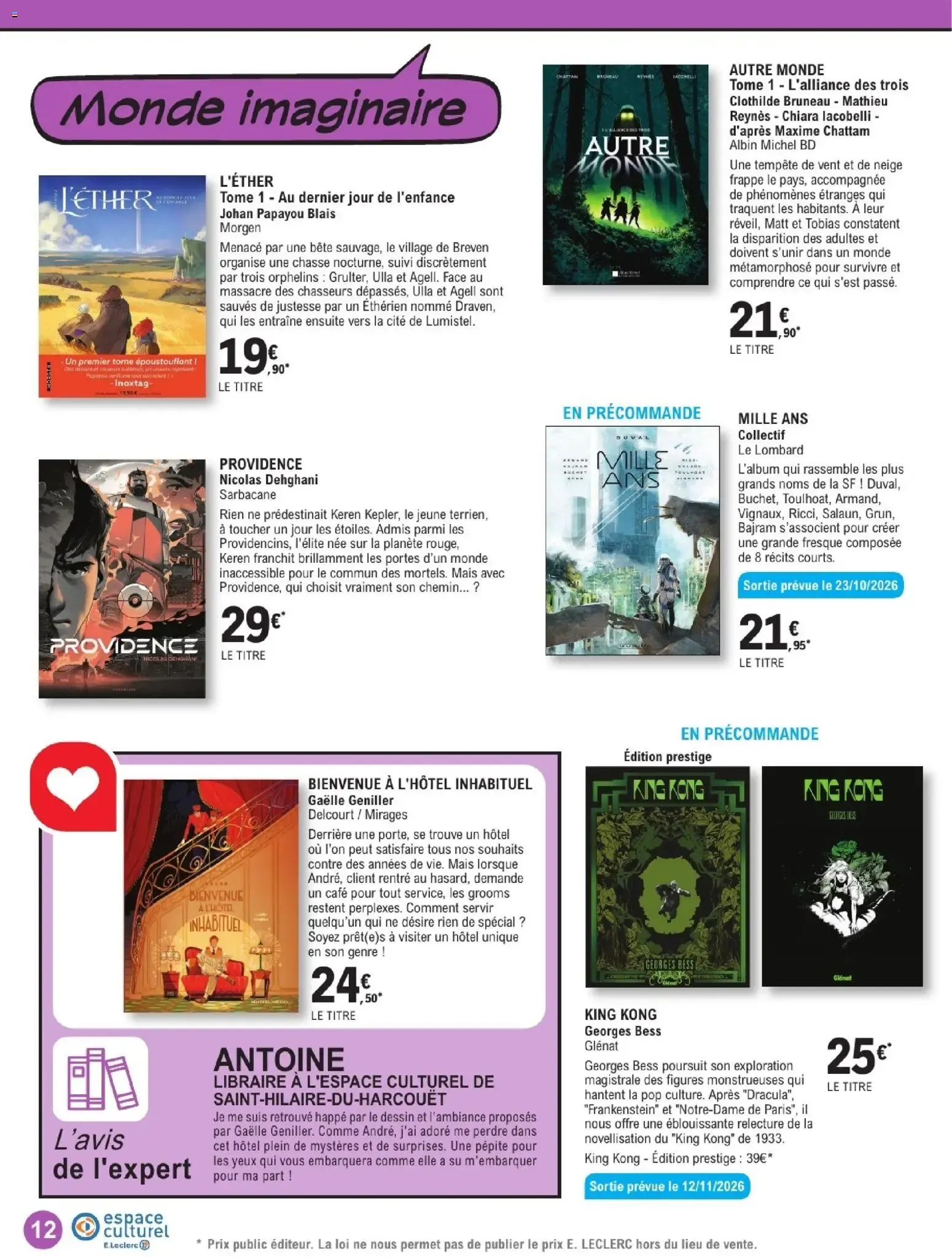 Espace Culturel E.Leclerc: Spécial BD & Manga du 13 octobre au 5 décembre 2026 - Catalogue page 12