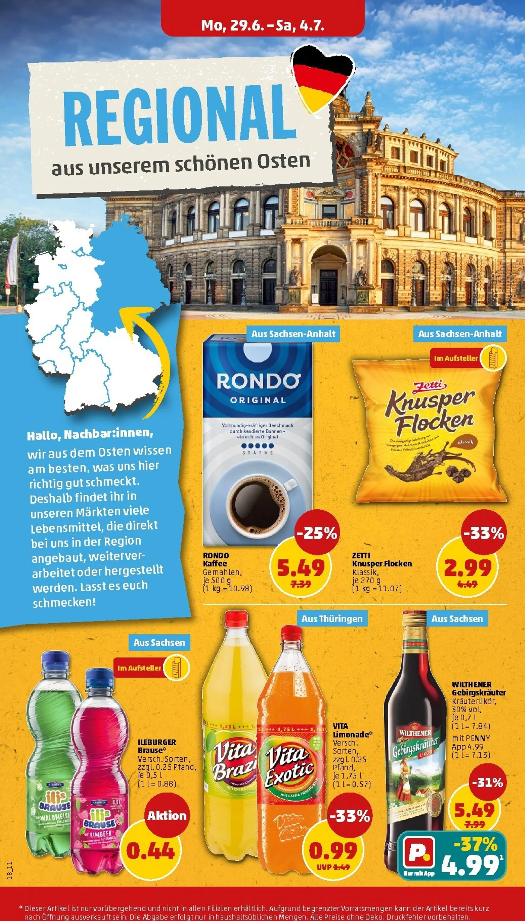 PENNY Prospekt nächste Woche – von Montag 29.06.2026 bis Samstag 04.07.2026 von 29. Juni bis 4. Juli 2026 - Prospekt seite 18