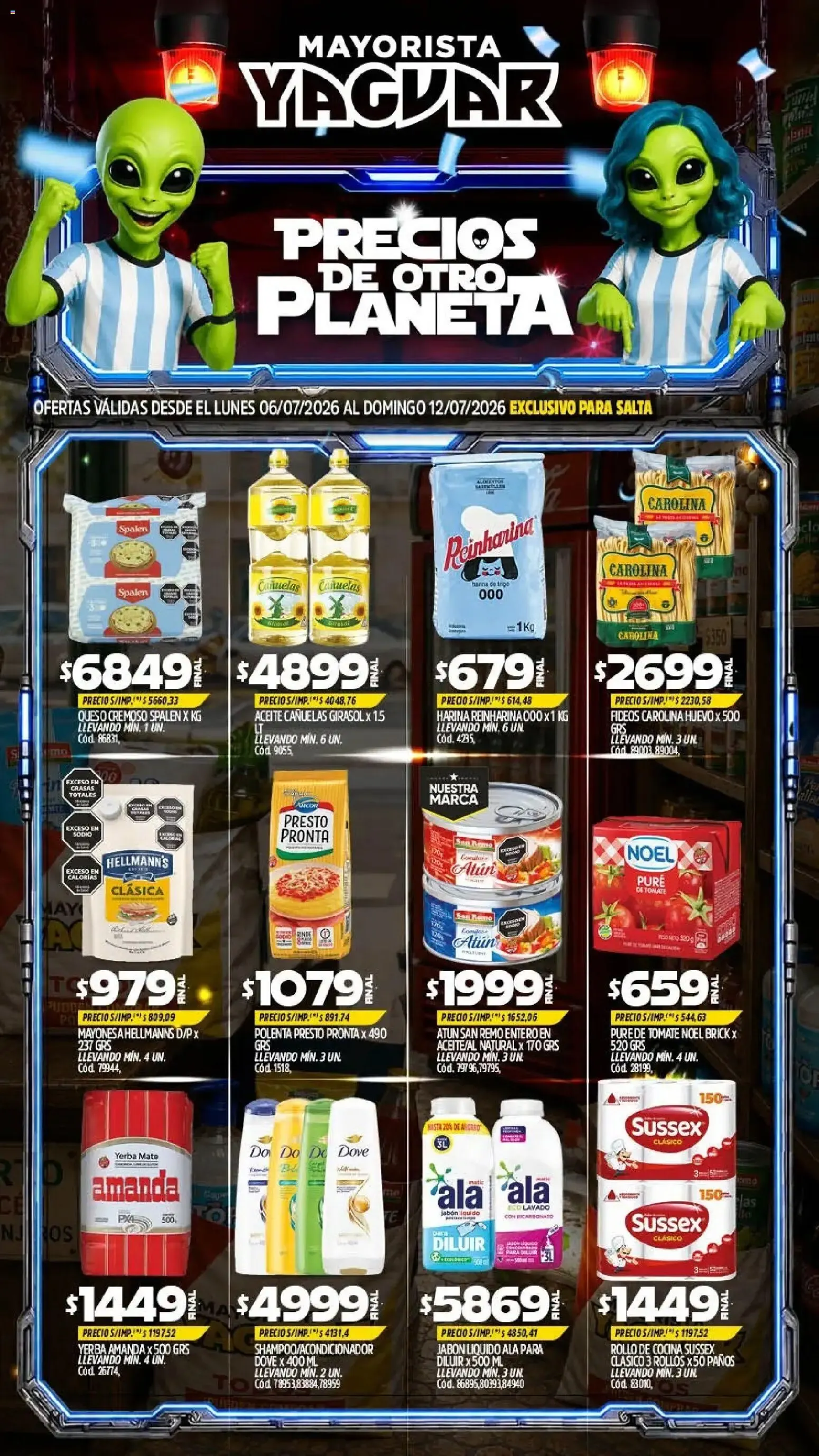 Ofertas de Mayorista Yaguar - Precios de Otro Planeta 6 de julio al 12 de julio 2026 - Página 1 del catálogo