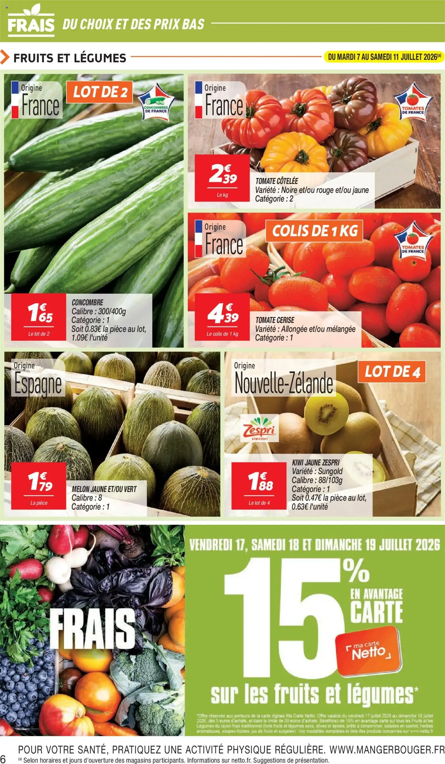 Netto Rendez-vous prix bas à partir du 07/07/2026 - promo en ligne du 7 juillet au 20 juillet 2026 - Catalogue page 6