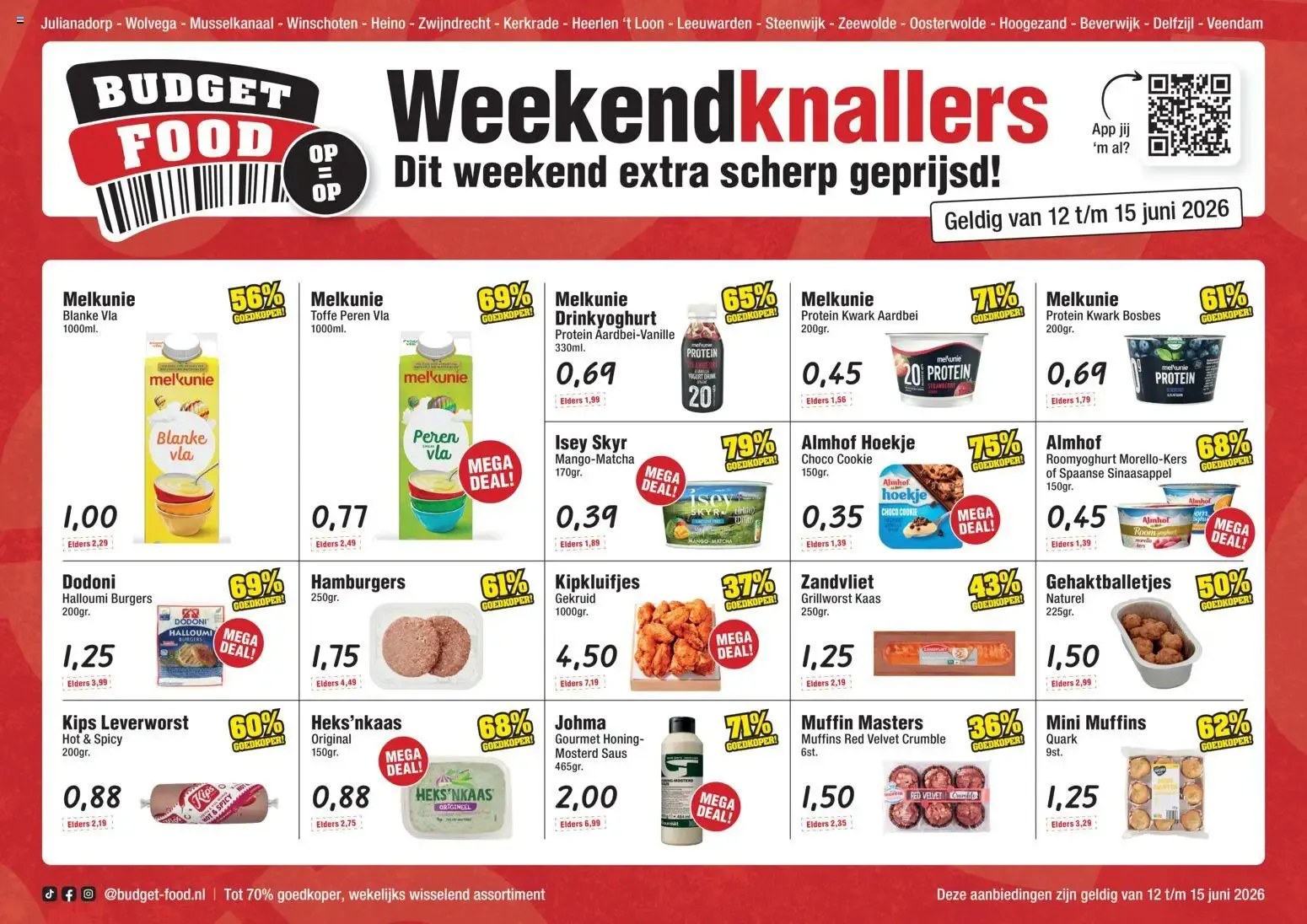Budget Food Weekendknallers van 12 juni tot 15 juni 2026 - Folder pagina 1