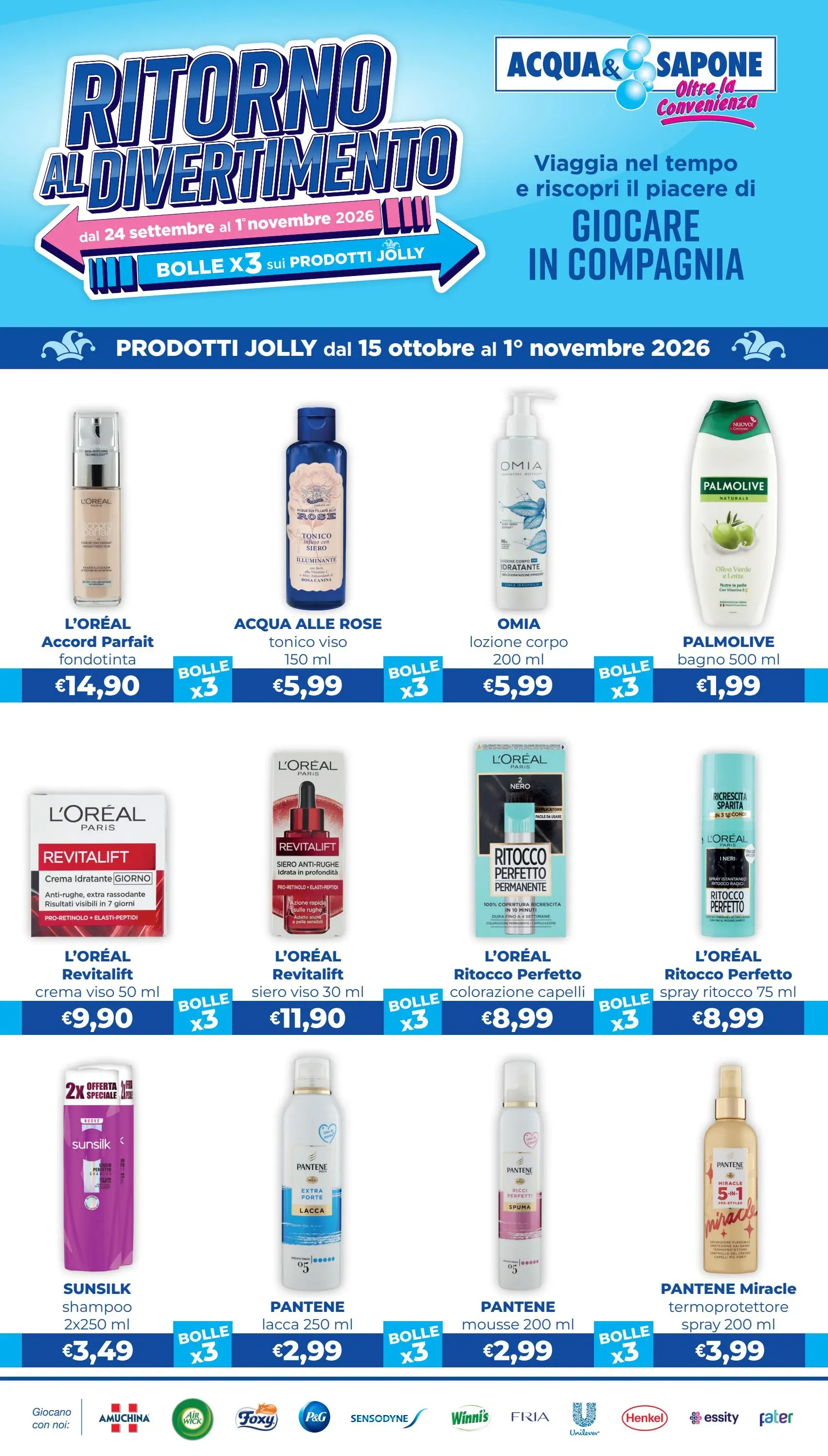 Volantino attuale di Acqua e Sapone - Ritorno al divertimento valido dal giovedì 15/10/2026 al domenica 01/11/2026 da 24 settembre a 1 novembre di 2026 - Pagina del volantino 2