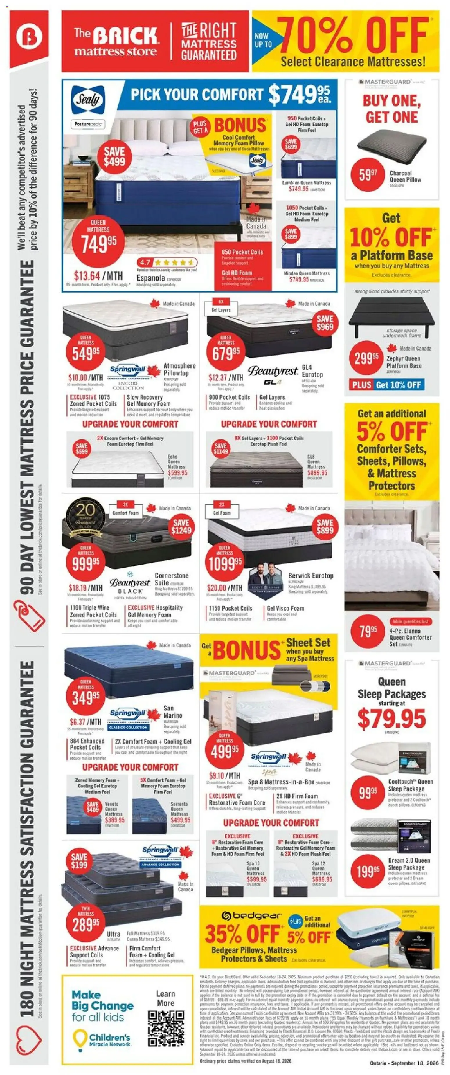 The Brick - Tent Sale Specials: Saving You More from September 18 to September 24 2026 - flyer page 14