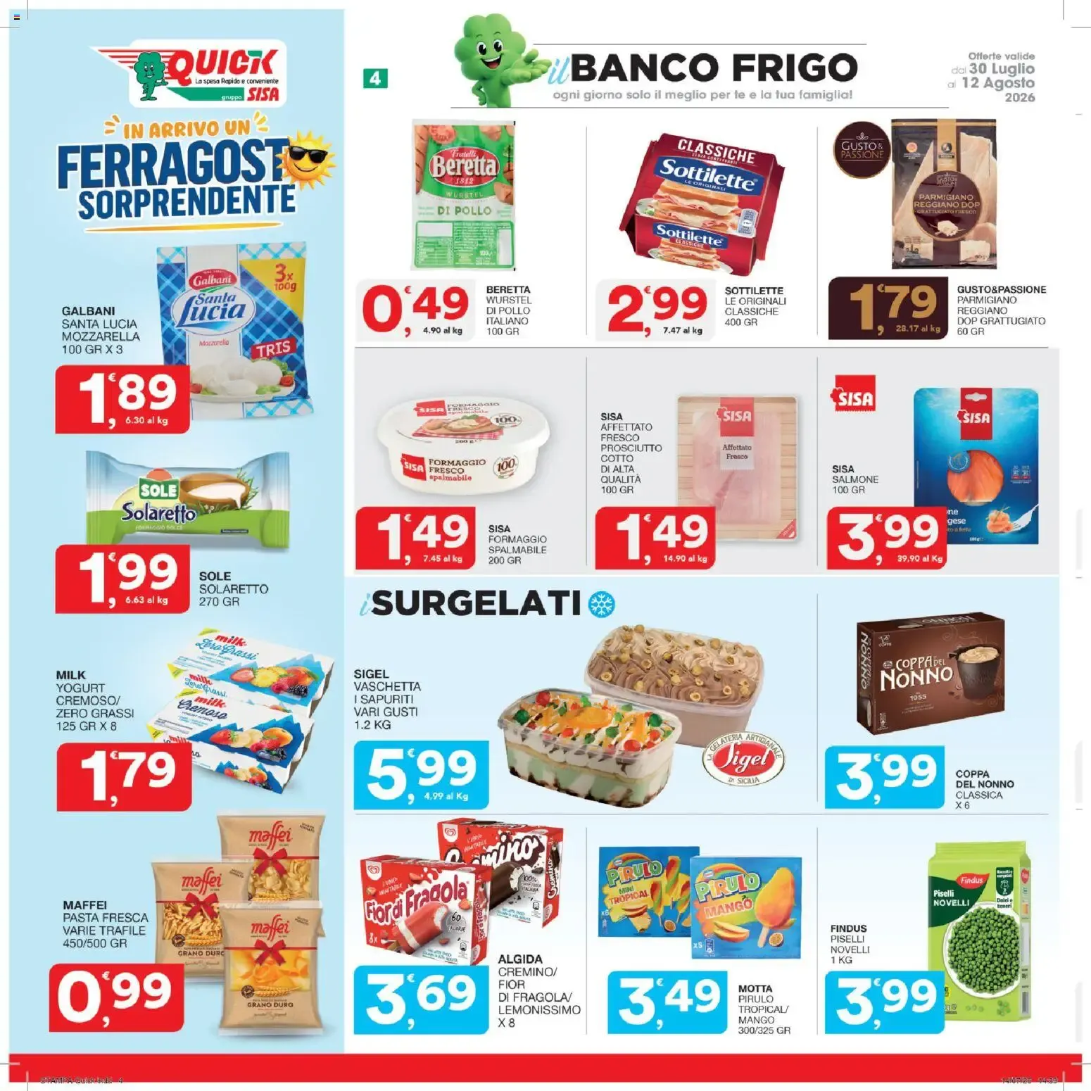 Nuovo SISA volantino Quick dal 30/07/2026 > offerte anteprima 🛍️ da 30 luglio a 12 agosto di 2026 - Pagina del volantino 4