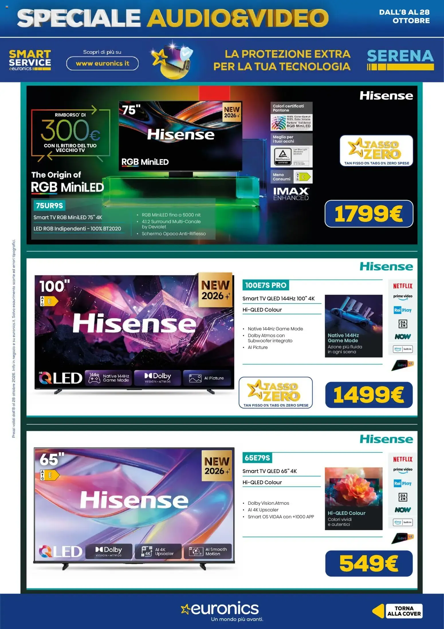 Nuovo Euronics volantino Audio&Video dal 08/10/2026 > offerte anteprima 🛍️ da 8 ottobre a 28 ottobre di 2026 - Pagina del volantino 11