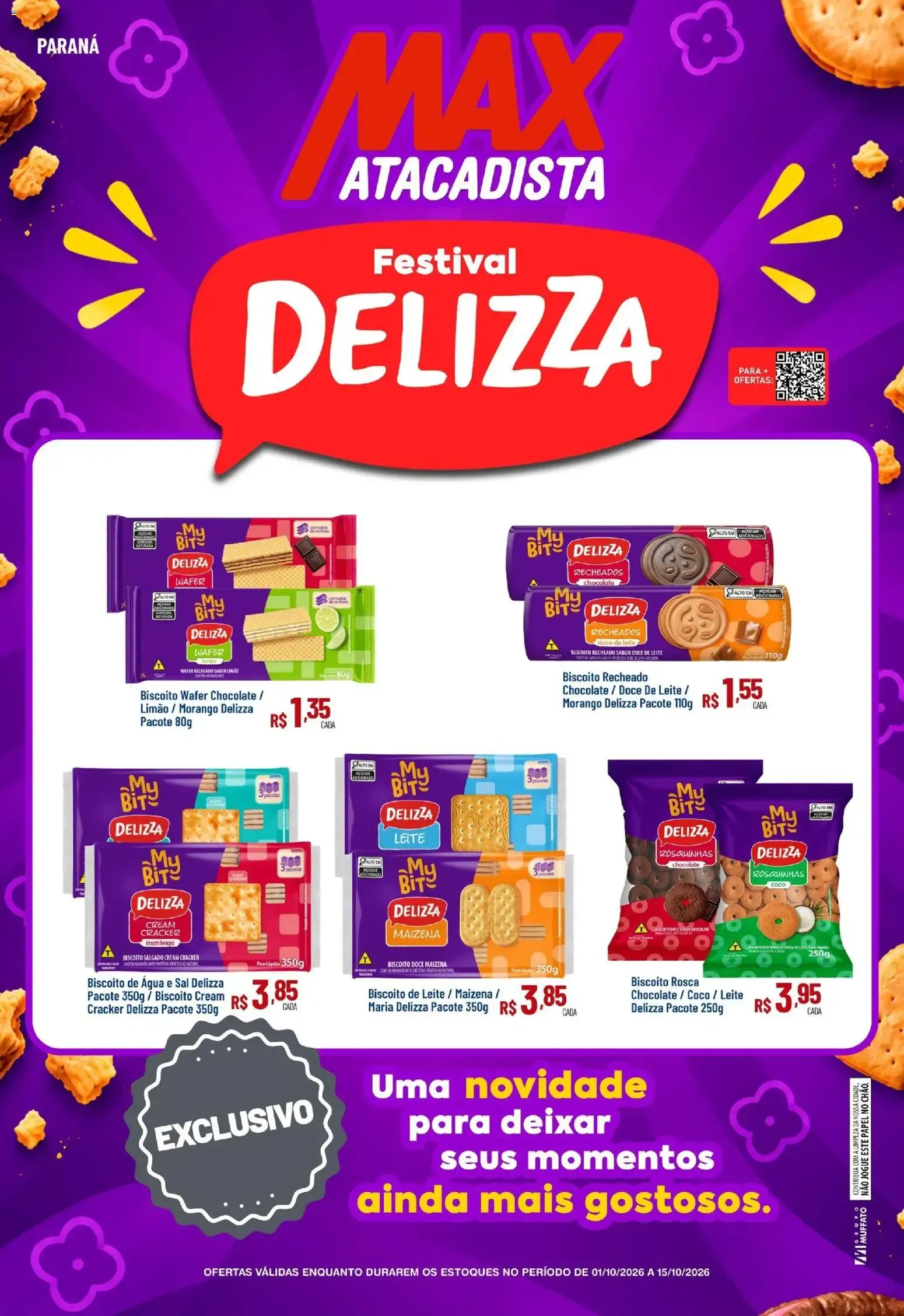 Encarte de Max Atacadista ofertas Festival Delizza de 01/10/2026 | Promoções Online 1 de outubro até 15 de outubro 2026 - Pagina 1
