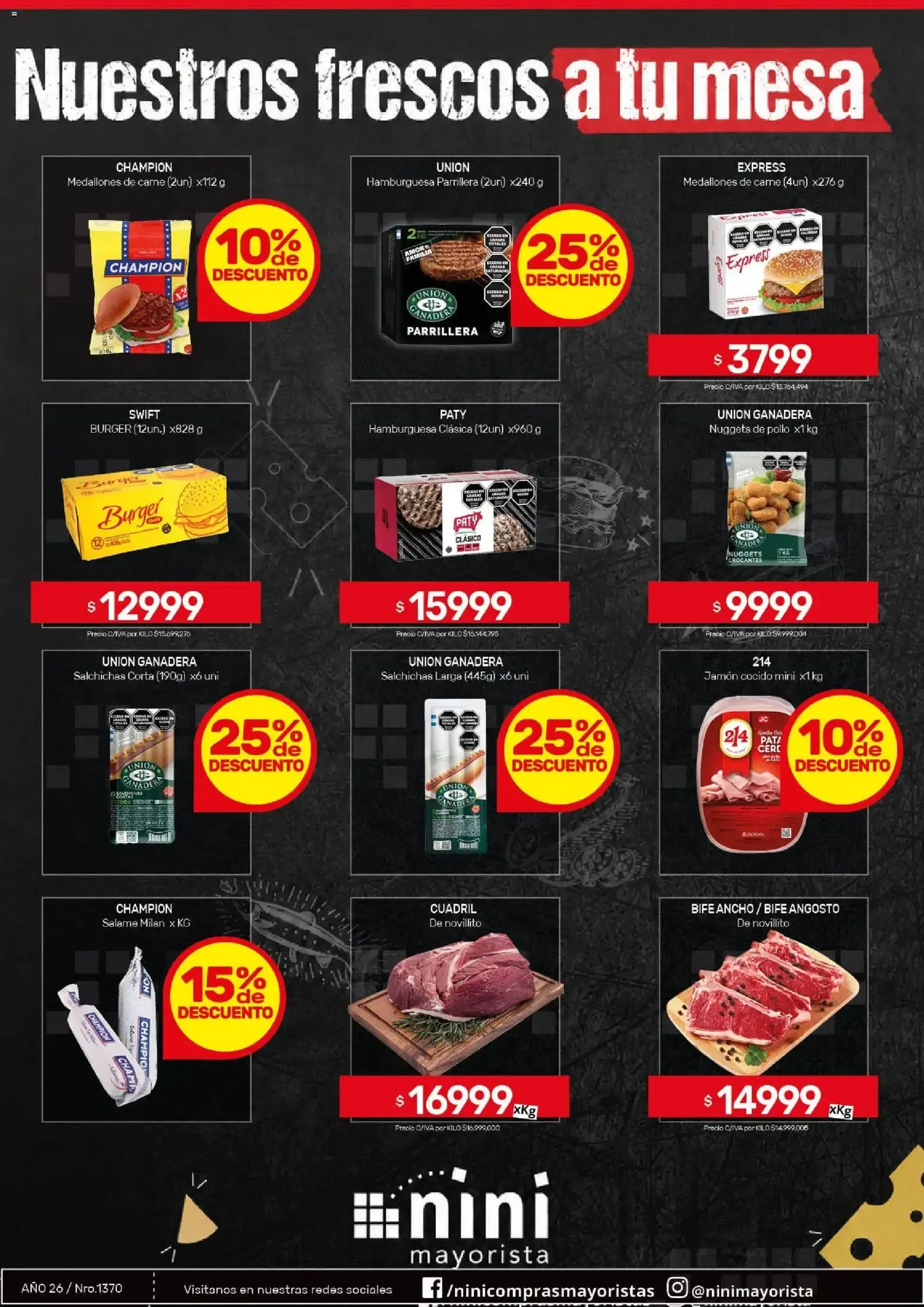 Ofertas de NINI Mayorista Nuestros Frescos a Tu Mesa 29 de julio al 2 de agosto 2026 - Página 1 del catálogo