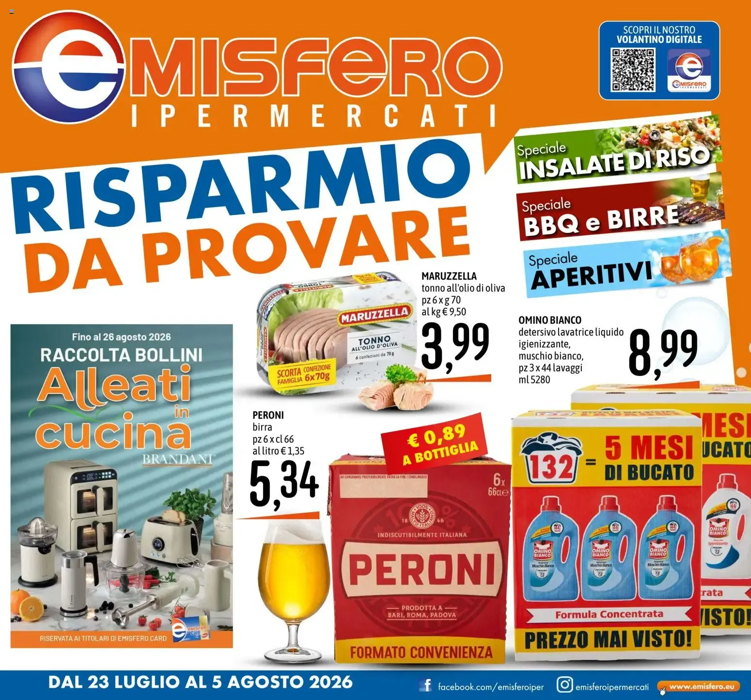 EMISFERO IPERMERCATI RISPARMIO DA PROVARE da 23 luglio a 5 agosto di 2026 - Pagina del volantino 1