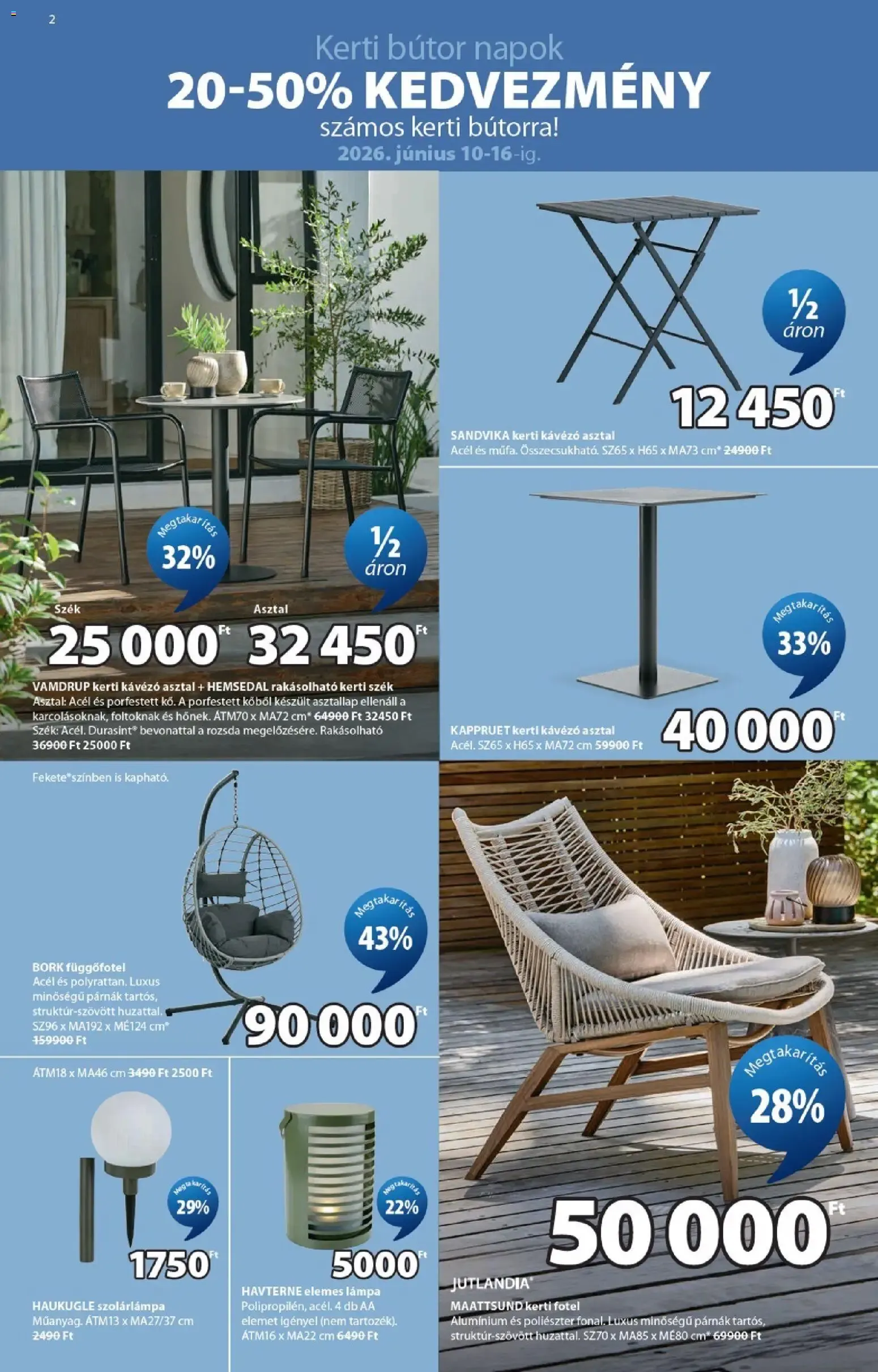 Katalógus JYSK akciós újság - 2026.06.10. -tól/töl > akció, lapozható szórólap 🛍️ június 10.-tól június 16.-ig 2026. - Oldal 2