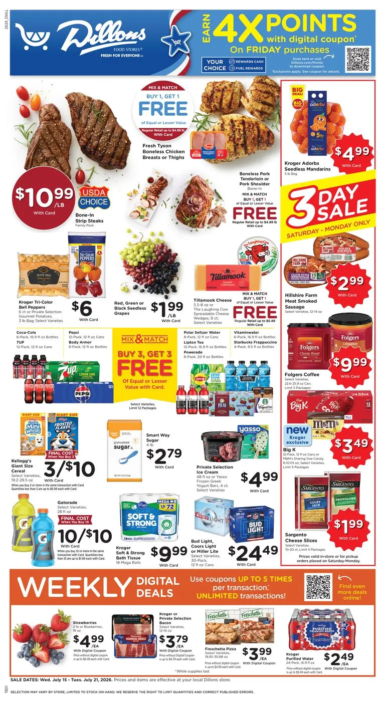 Current Dillons leaflet valid from Wednesday 07/15/2026 to Tuesday 07/21/2026