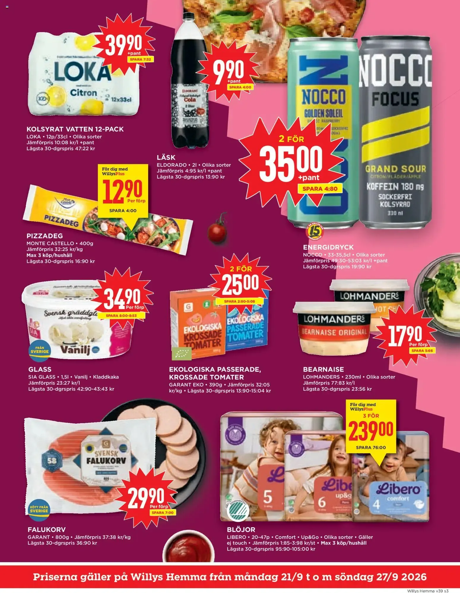 Willys erbjudanden Hemma från 21/09/2026 - 27/09/2026 > Reklamblad nuvarande rabatter från 21 september till 27 september 2026 - Reklamblad sidor 3