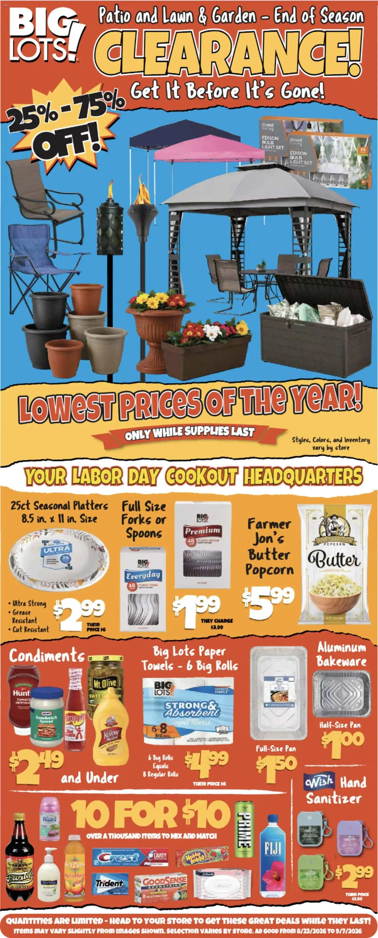Weekly ad Big Lots Weekly Ad from 08/23/2026 - Flyer from August 23 to September 7 2026 - Page 2
