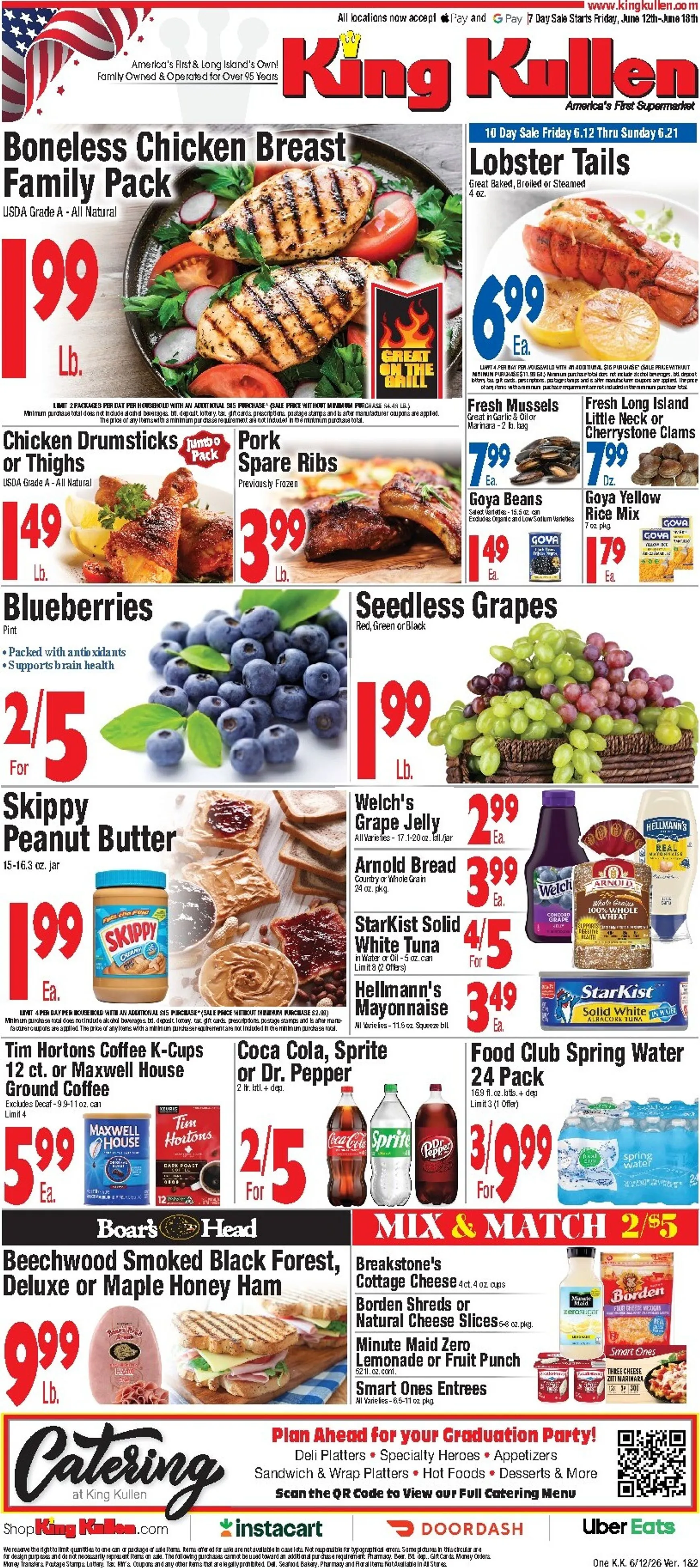 Weekly ad Current King Kullen leaflet valid from Friday 06/12/2026 to Thursday 06/18/2026 from June 12 to June 18 2026 - Page 1
