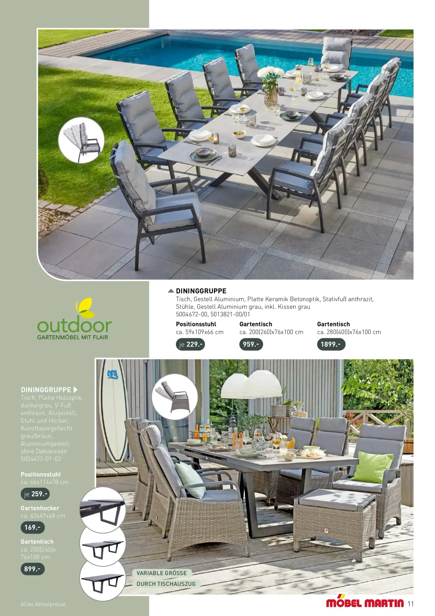 Möbel Martin - Moderne Outdoor-Möbel Prospekt – von Sonntag 01.03.2026 bis Montag 31.08.2026 von 2. März bis 31. August 2026 - Prospekt seite 11