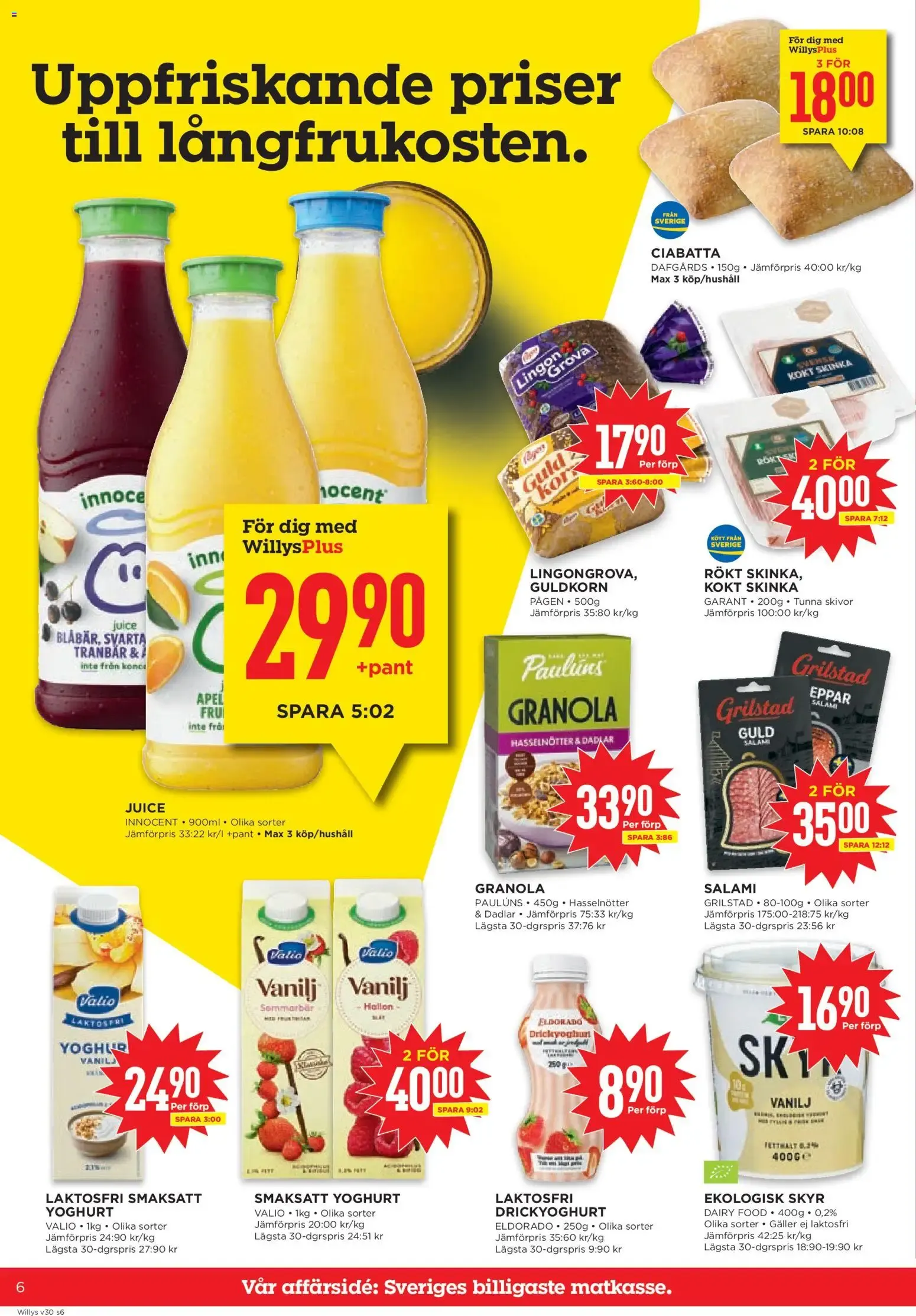 Willys erbjudanden från 20/07/2026 - 26/07/2026 > Reklamblad nuvarande rabatter från 20 juli till 26 juli 2026 - Reklamblad sidor 6
