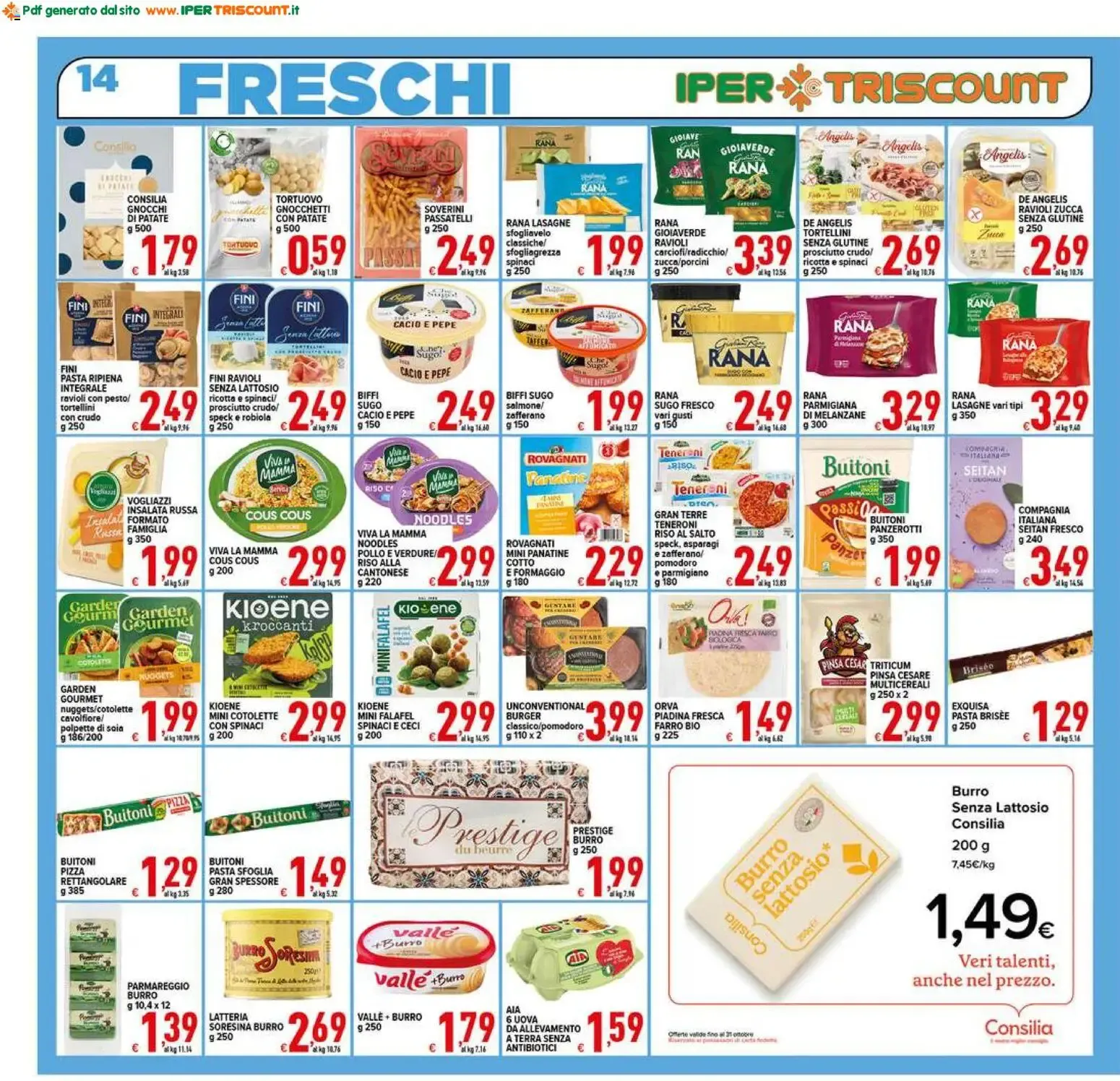 Ipertriscount volantino dal 14/10/2026 - online Offerte da 14 ottobre a 22 ottobre di 2026 - Pagina del volantino 14