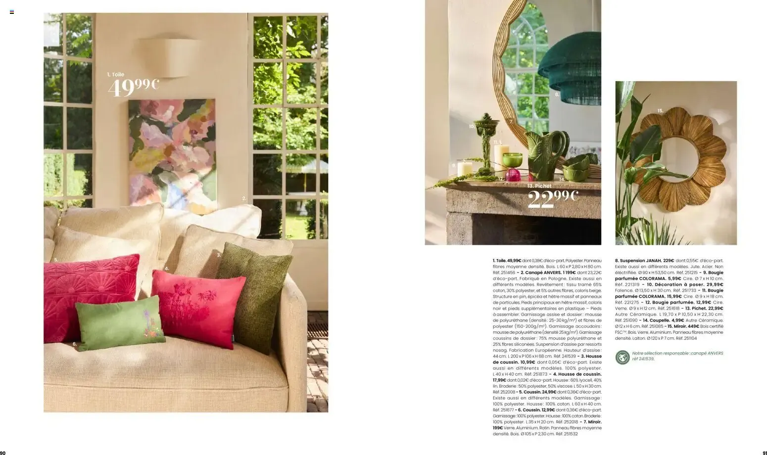 Maisons du Monde - Itinéraire Estival Collection Printemps - Été 2026 du 16 février au 1 septembre 2026 - Catalogue page 46
