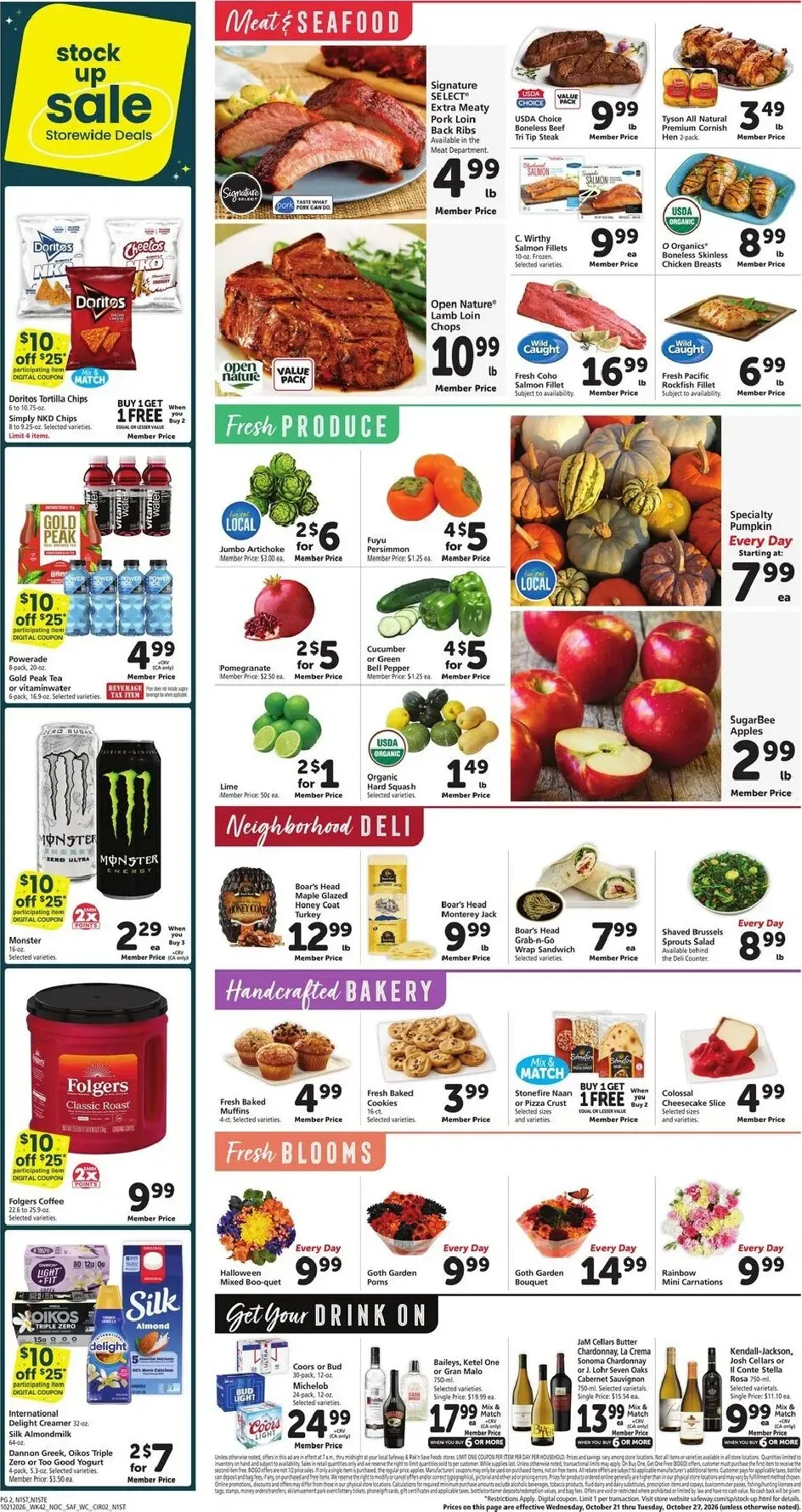 Weekly promotion Current Safeway leaflet valid from Wednesday 10/21/2026 to Tuesday 10/27/2026 spanning from October 21 to October 27 2026 - Page 2 for Catalogue 365