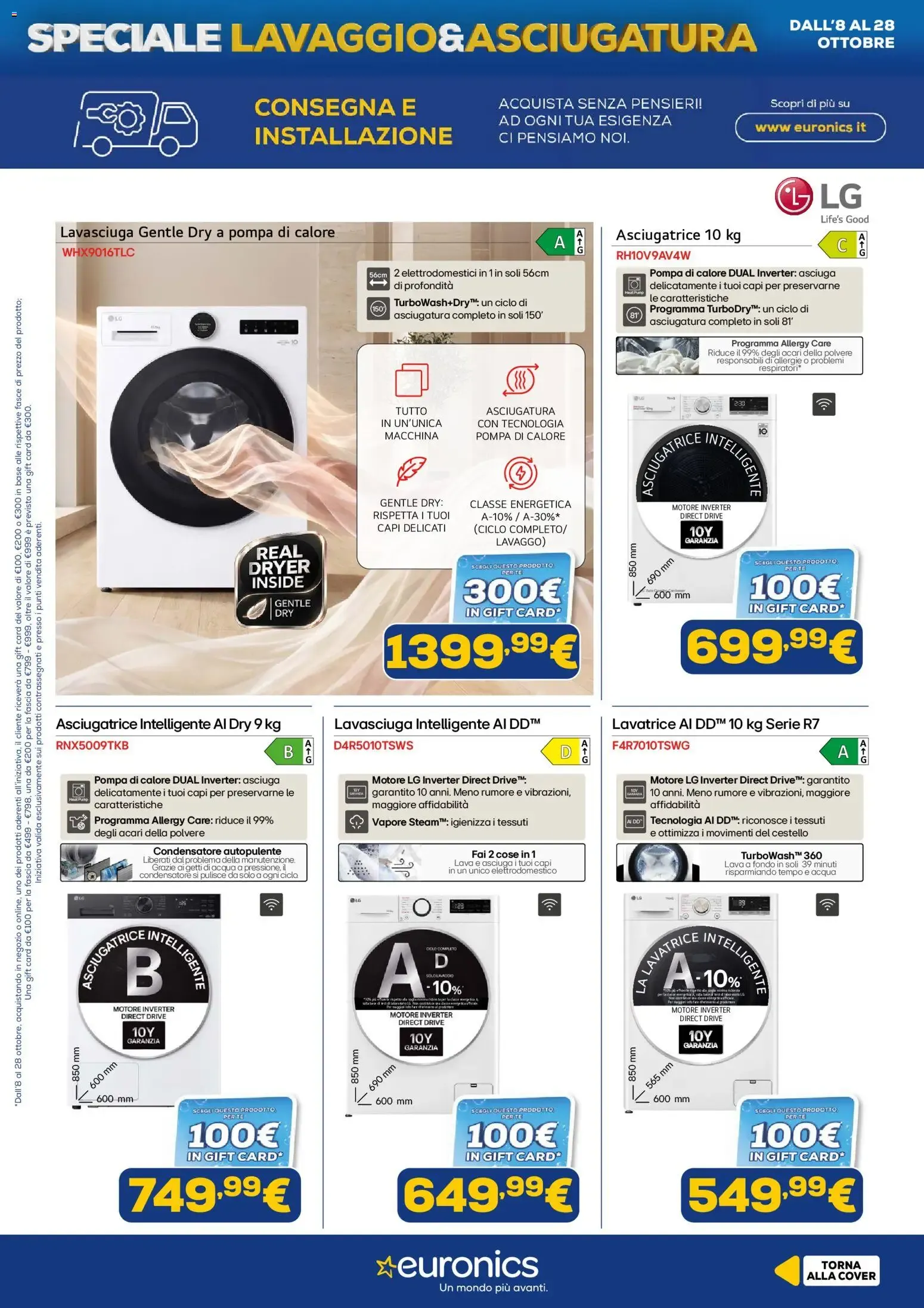 Euronics: Speciale Lavaggio & Asciugatura da 8 ottobre a 28 ottobre di 2026 - Pagina del volantino 4