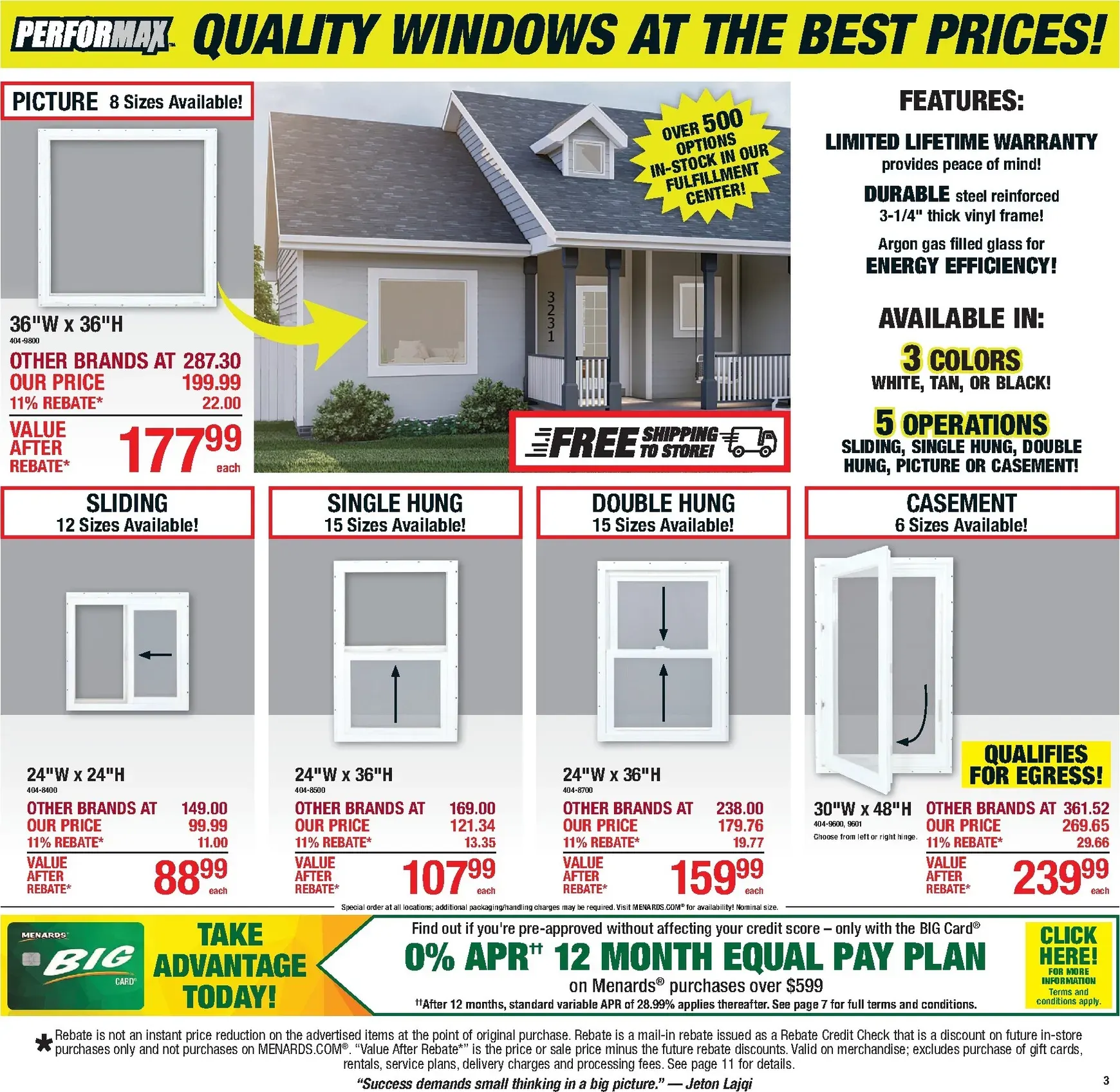 Weekly promotion Current Menards leaflet valid from Thursday 10/22/2026 to Sunday 11/01/2026 spanning from October 22 to November 1 2026 - Page 3 for Catalogue 365