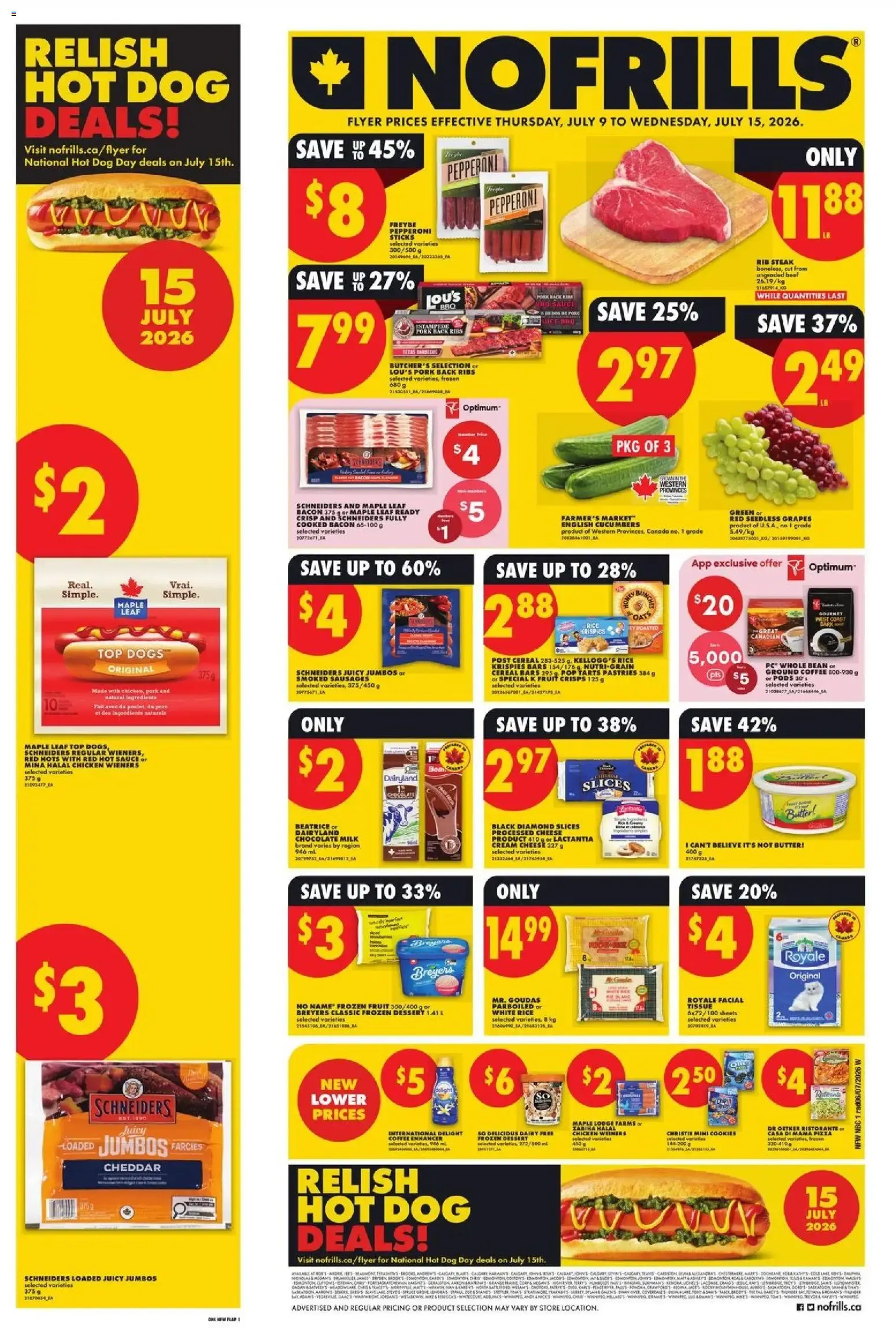 No Frills weekly flyer - AB from Jul 9, 2026 > weekly specials & deals from July 9 to July 15 2026 - flyer page 1