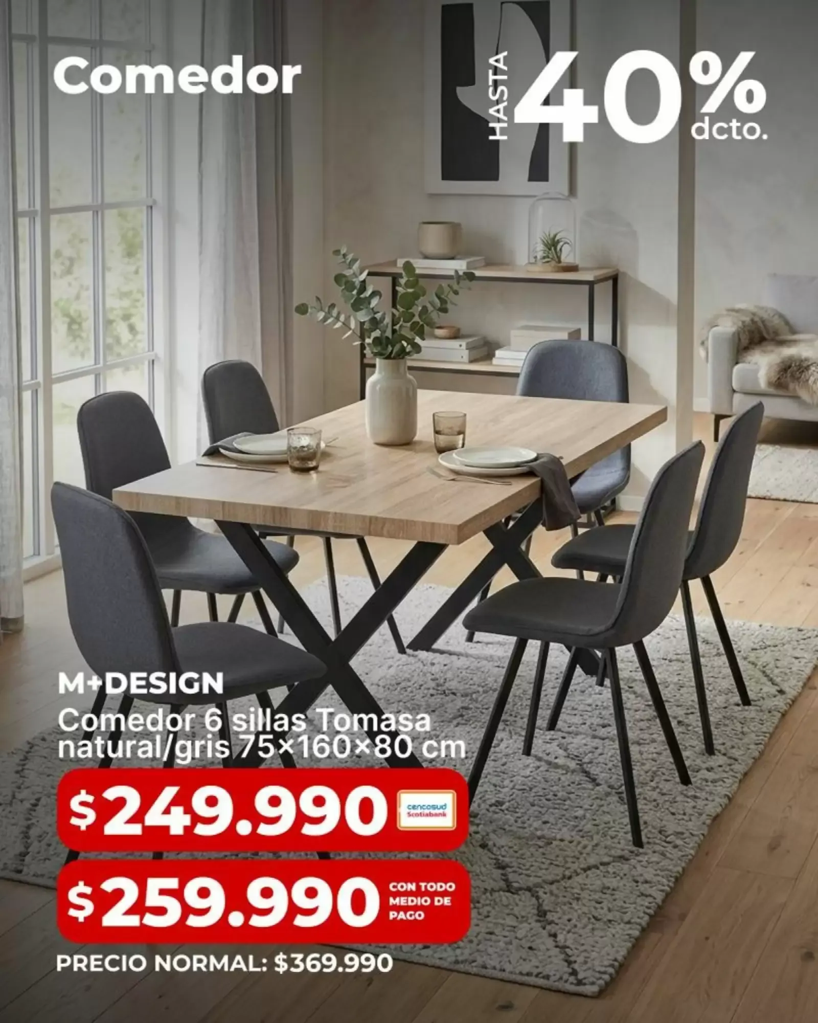 Catálogo de Comedor M+DESIGN 31 de agosto al 15 de septiembre 2026 - Página 1