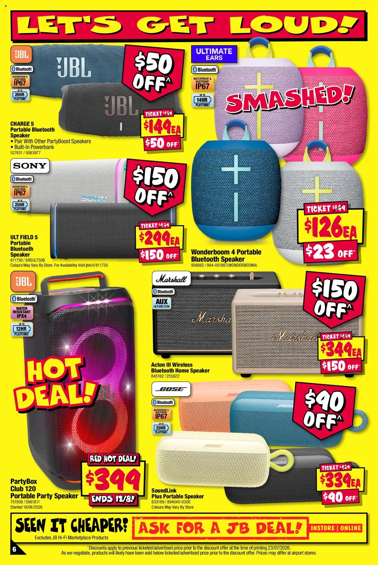 JB Hi-Fi The Big Sound Sale - 30/07/2026 > weekly / monthly specials - Catalogue valid from 30 July to 12 August 2026 - page 6