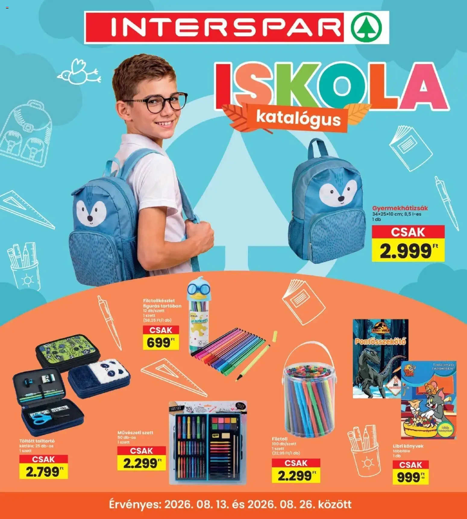 Katalógus Interspar Iskola katalógus - 2026.08.13. -tól/töl > akció, lapozható szórólap 🛍️ augusztus 13.-tól augusztus 26.-ig 2026. - Oldal 1