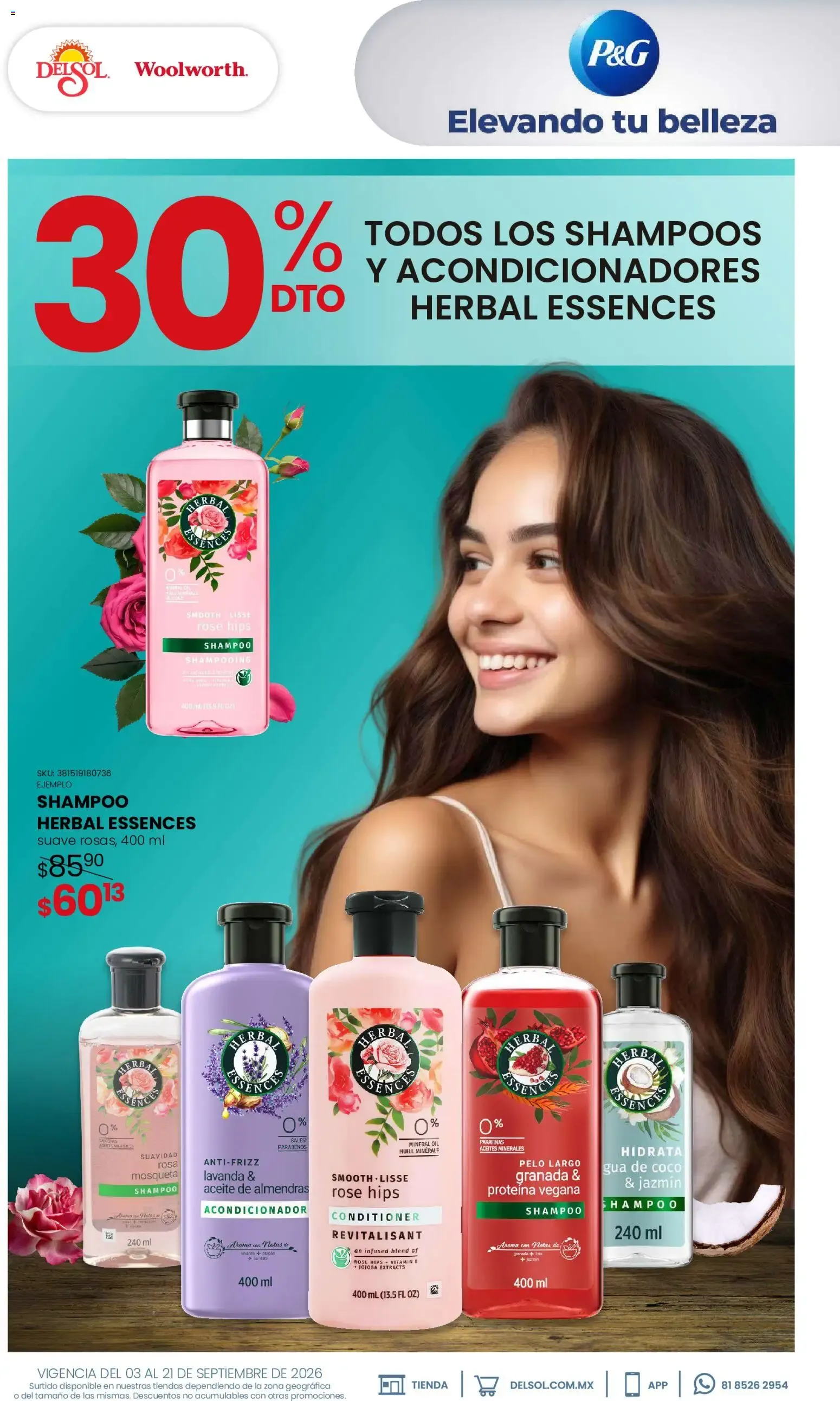 Catálogo de Del Sol y Woolworth: 30% DTO en toda la línea Pantene Colágeno y Biotinamida 3 de septiembre al 21 de septiembre 2026 - Pagina 7
