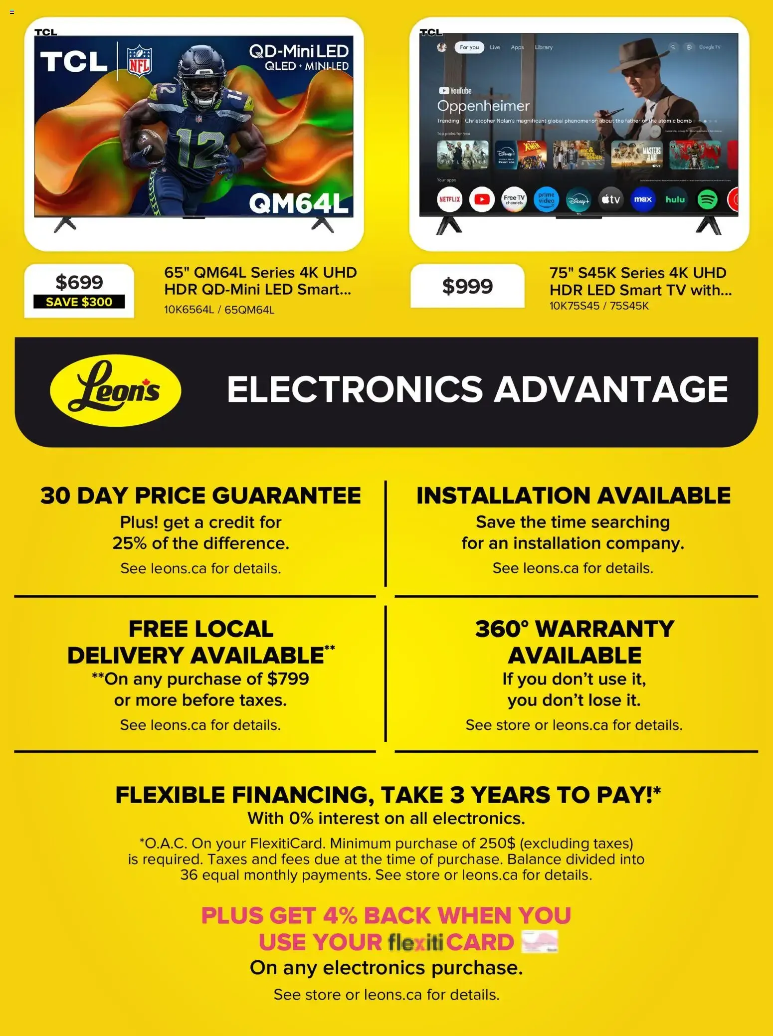 Leon's - BBFL eletronics from Sep 3, 2026 > weekly specials & deals from September 3 to September 9 2026 - flyer page 9