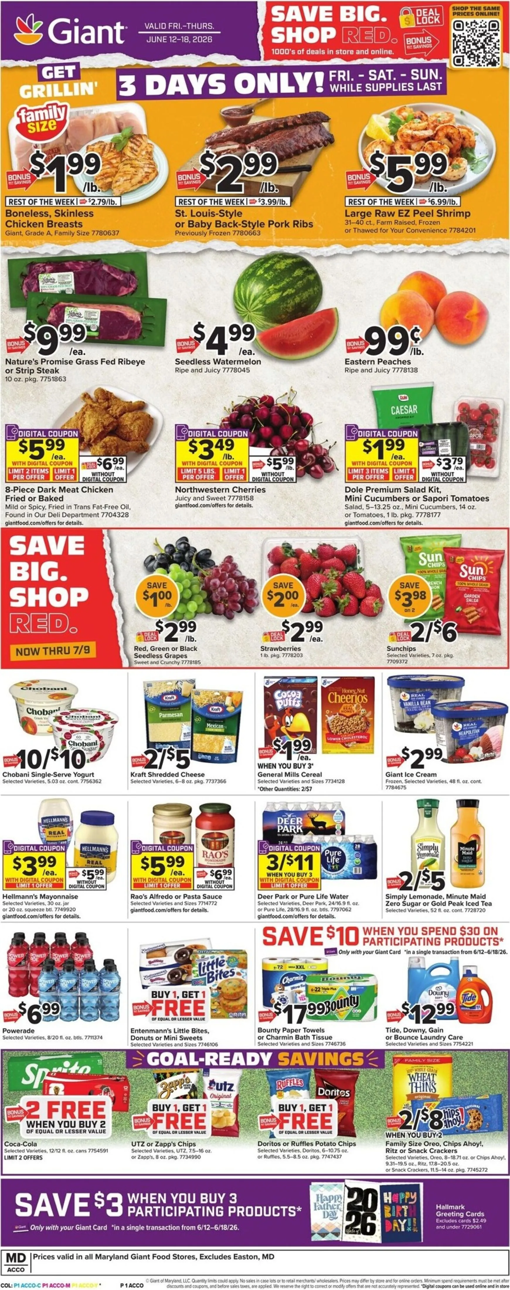 Weekly ad Current Giant leaflet valid from Friday 06/12/2026 to Thursday 06/18/2026 from June 12 to June 18 2026 - Page 1
