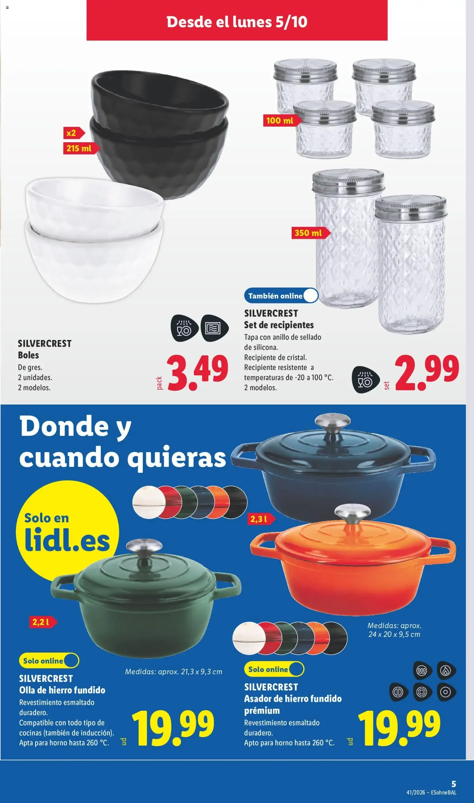 Catálogo de Lidl folleto de bazar del 05/10/2026 | Ofertas 5 de octubre al 11 de octubre 2026 - Página 9