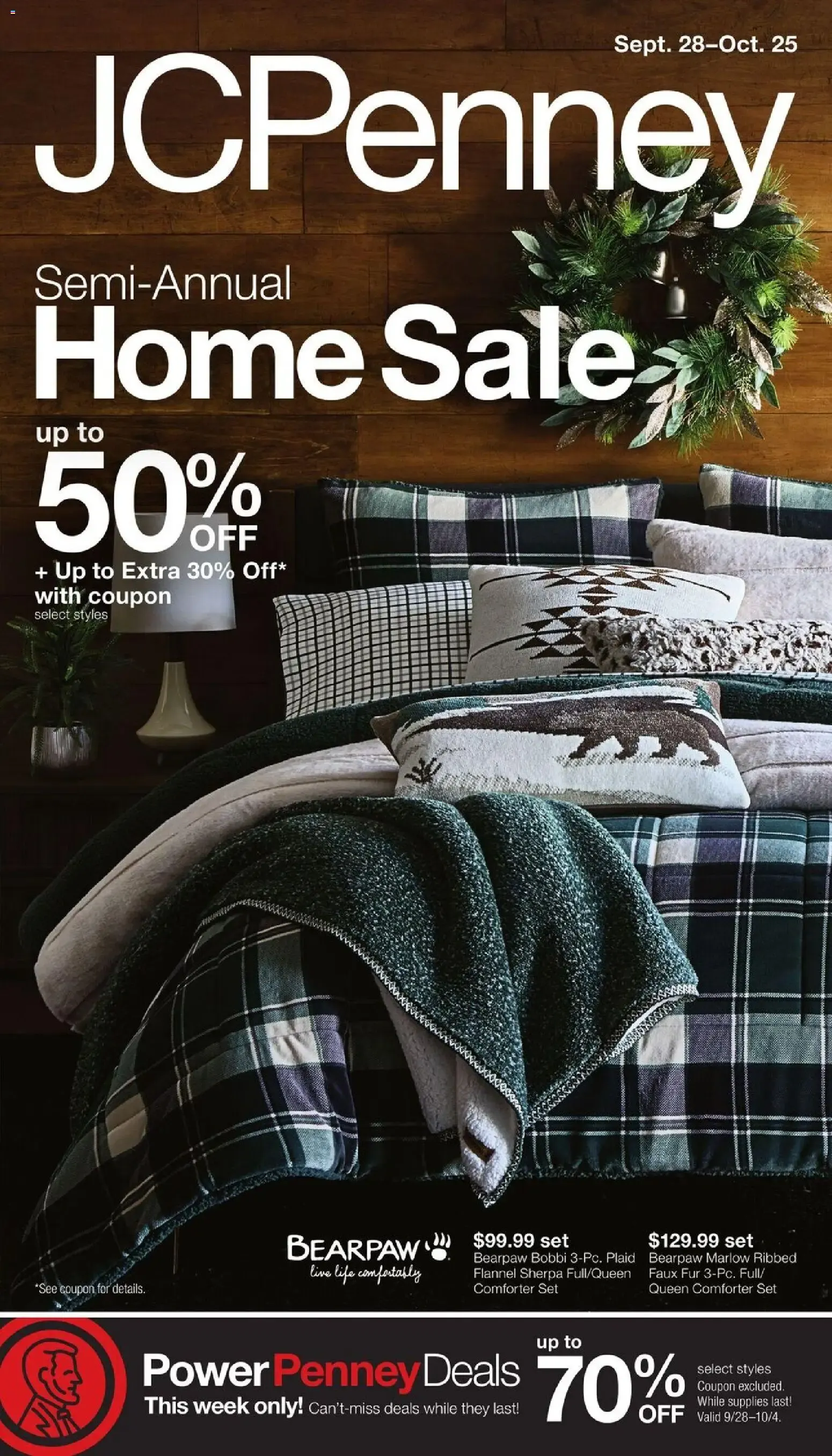 Weekly ad JCPenney Semi-Annual Home Sale from September 28 to October 25 2026 - Page 1
