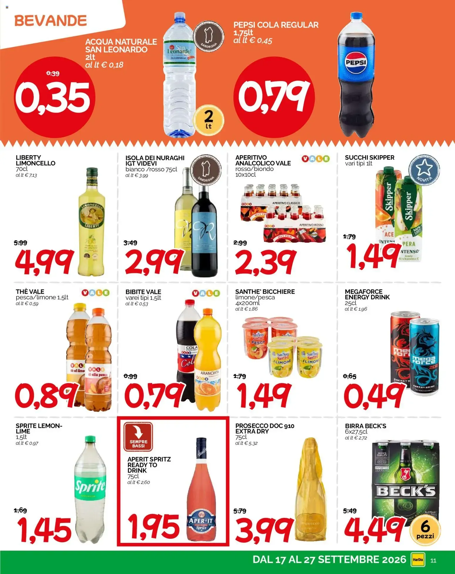 La spesa di fine mese da 17 settembre a 27 settembre di 2026 - Pagina del volantino 11