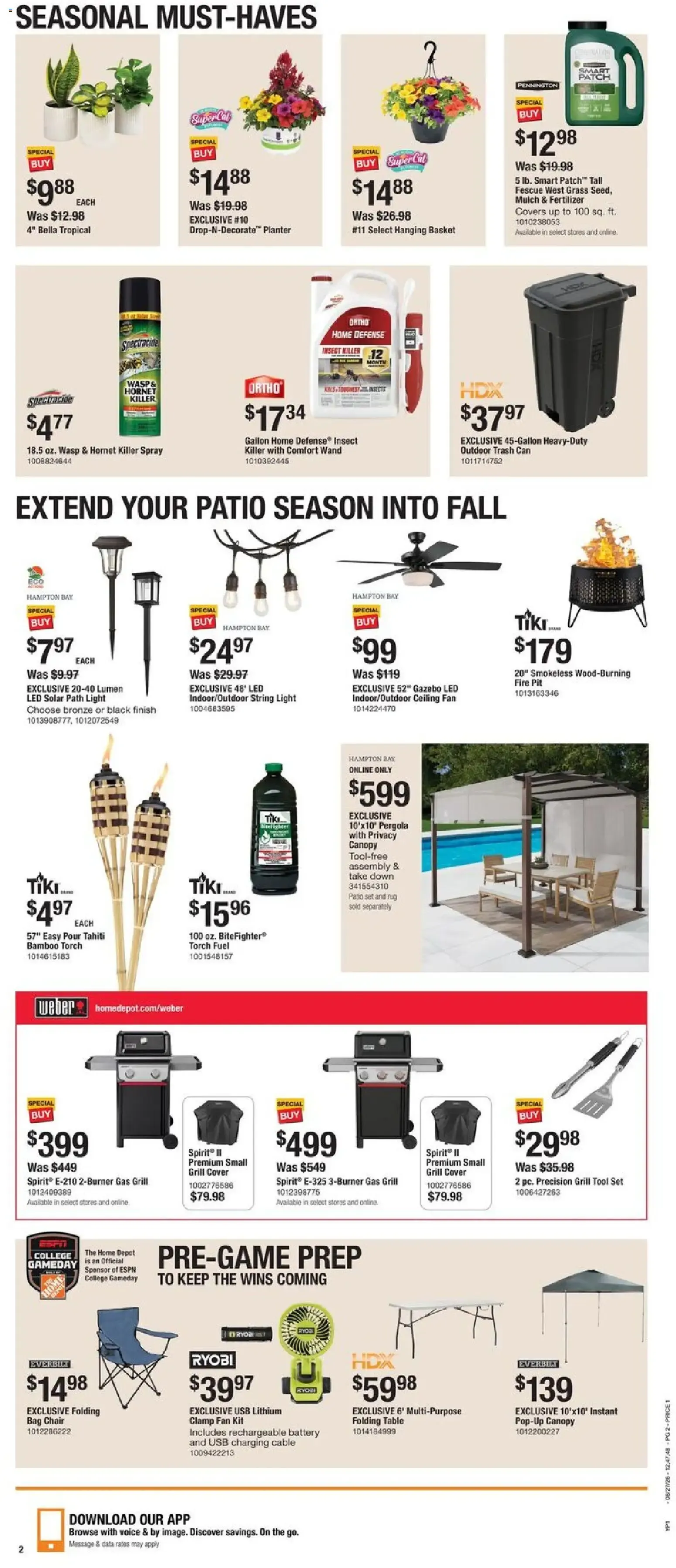 Weekly ad Home Depot Weekly Ad from 08/27/2026 - Flyer from August 27 to September 9 2026 - Page 2