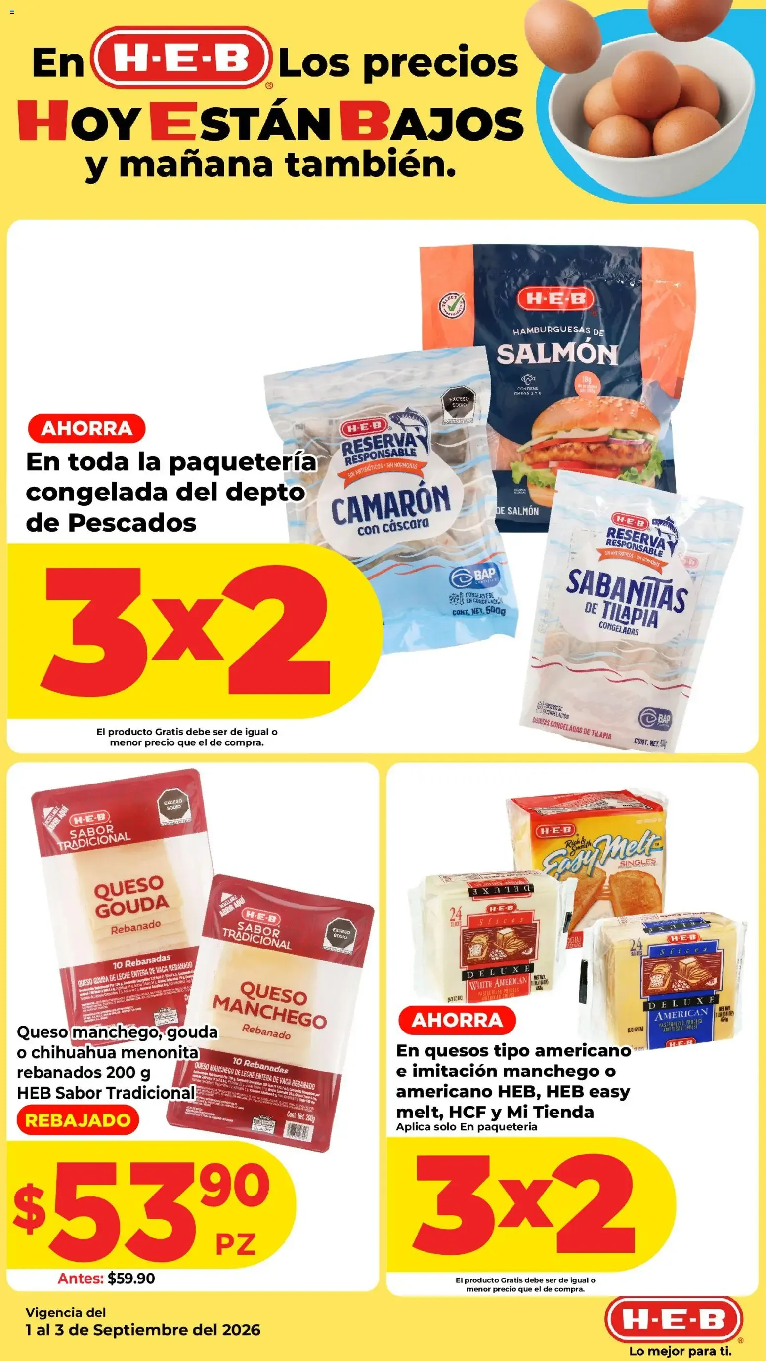 Catálogo de H-E-B folleto Los precios hoy están bajos (01/09/2026 - 03/09/2026) - catálogo en línea 1 de septiembre al 3 de septiembre 2026 - Pagina 2