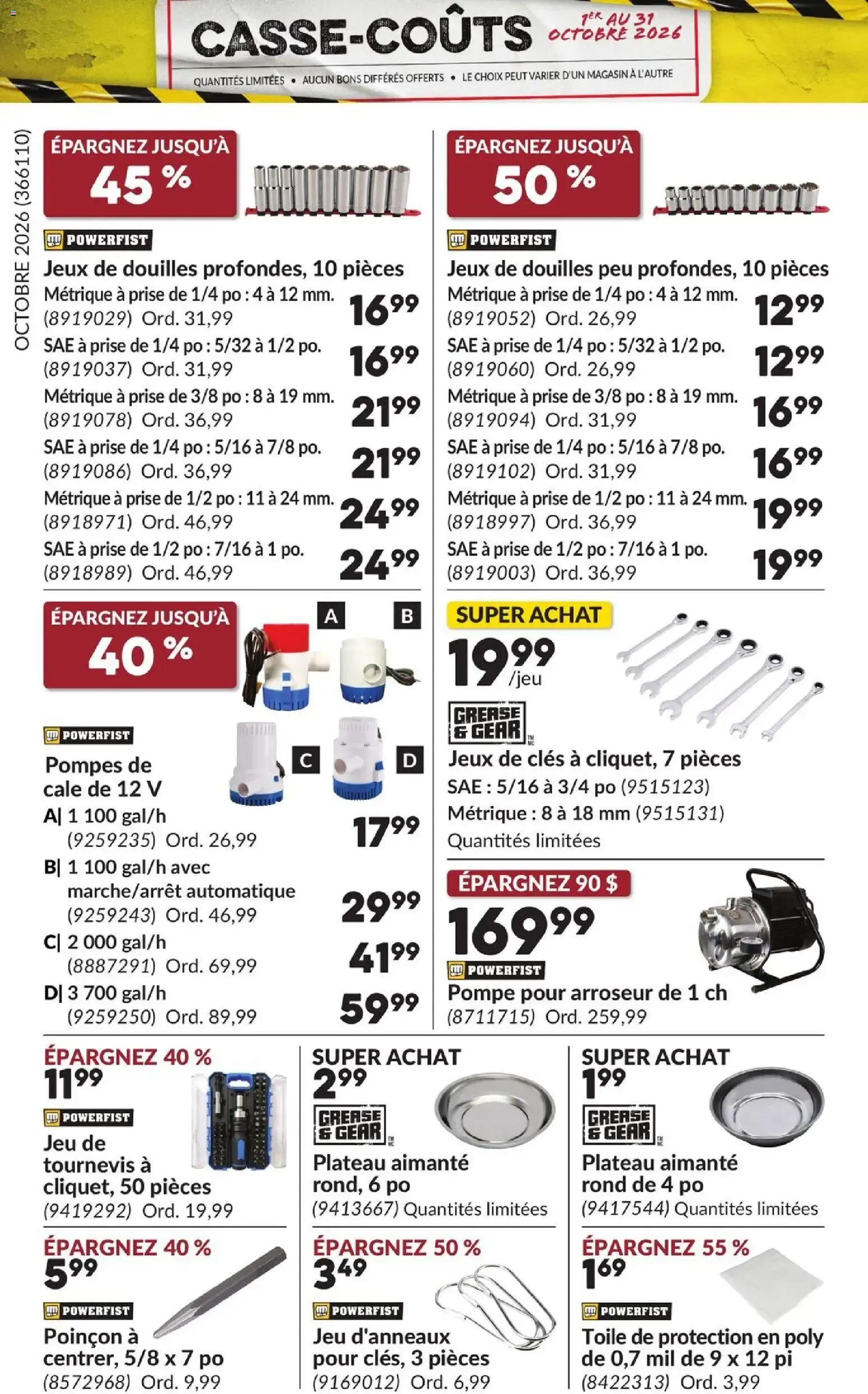 Princess Auto circulaire - Casse-Coûts from Oct 1, 2026 > weekly specials & deals from October 1 to October 31 2026 - flyer page 3
