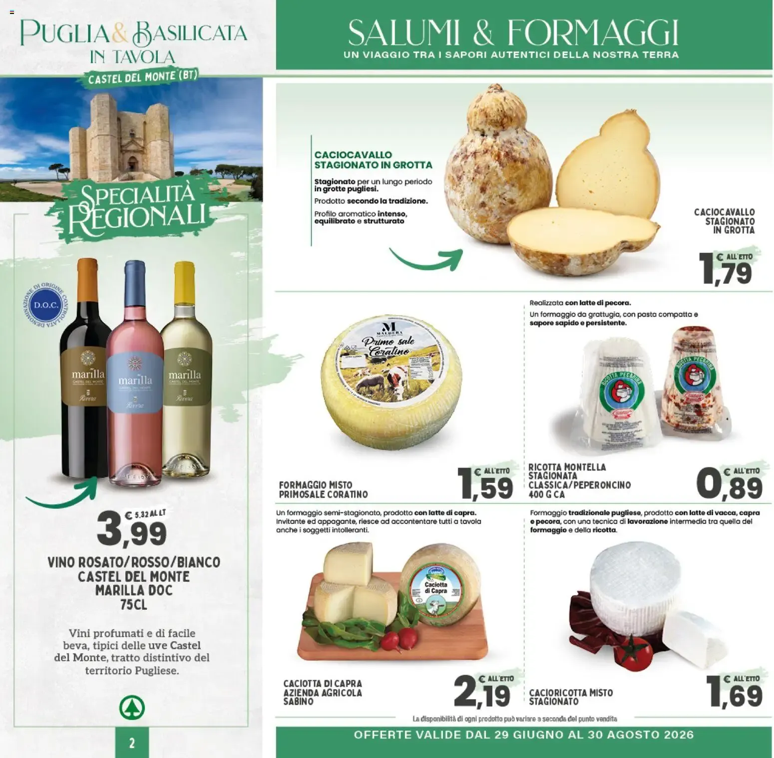 Specialità Regionali Puglia & Basilicata in Tavola da 29 giugno a 30 agosto di 2026 - Pagina del volantino 2