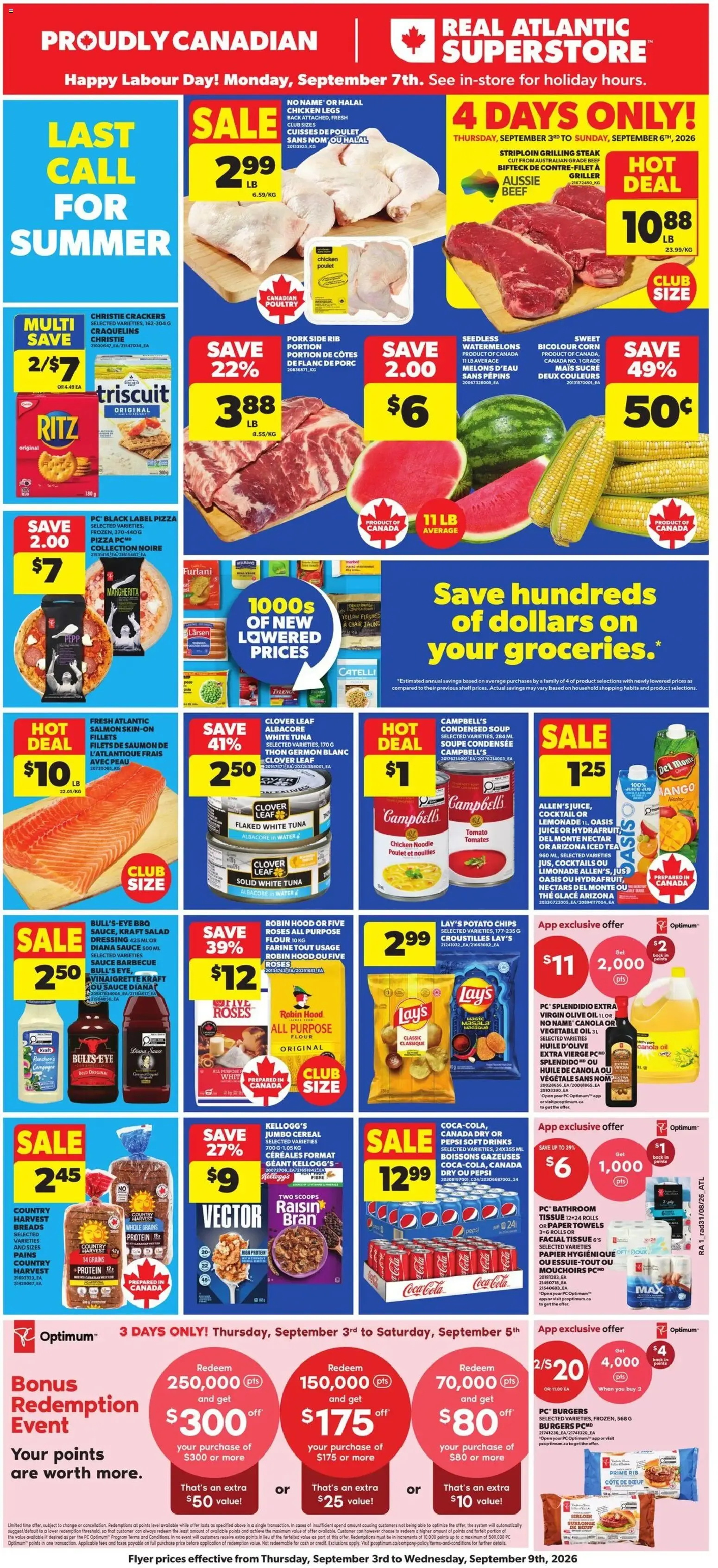 Atlantic Superstore weekly flyer / circulaire from Sep 3, 2026 > weekly specials & deals from September 3 to September 9 2026 - flyer page 1