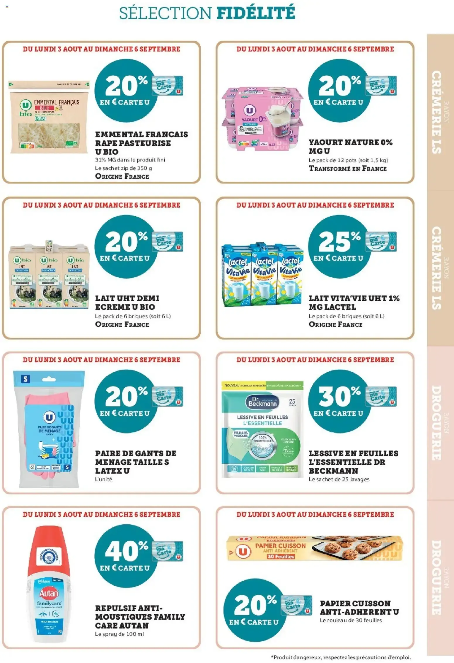 Super U - Ma sélection Carte U Aout à partir du 03/08/2026 - promo en ligne du 3 août au 6 septembre 2026 - Catalogue page 9
