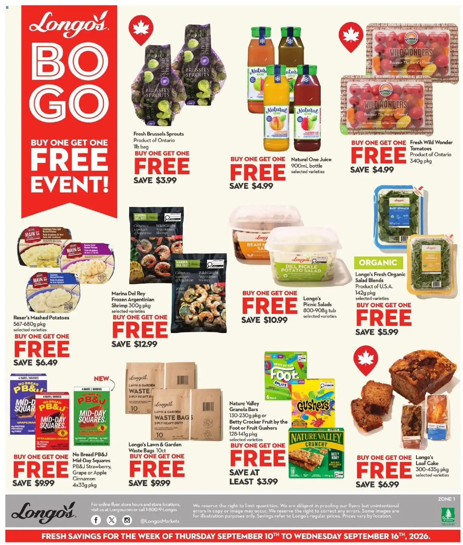 Longo's weekly flyer / circulaire from Sep 10, 2026 > weekly specials & deals from September 10 to September 16 2026 - flyer page 3