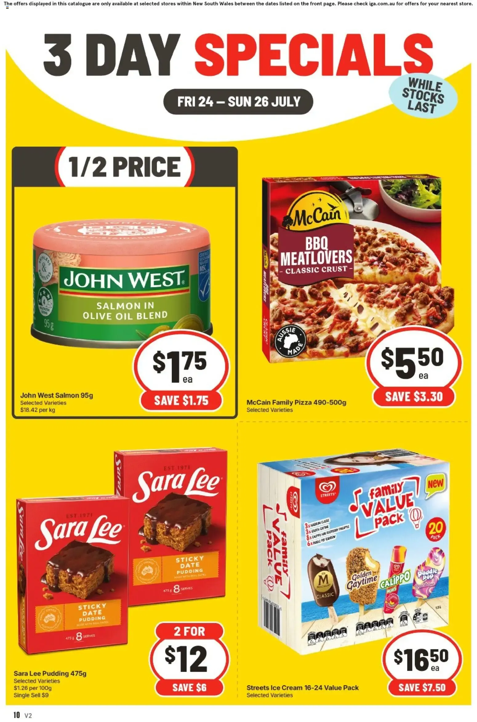 3 DAY SPECIALS - Catalogue valid from 24 July to 26 July 2026 - page 1