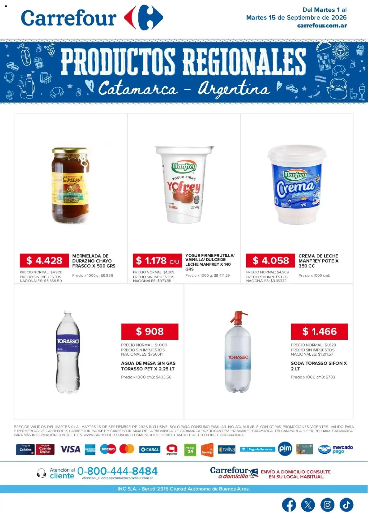 Ofertas de Carrefour - Regionales | Catamarca || del 01/09/2026 - 15/09/2026 || Promociones 1 de septiembre al 15 de septiembre 2026 - Página 1 del catálogo