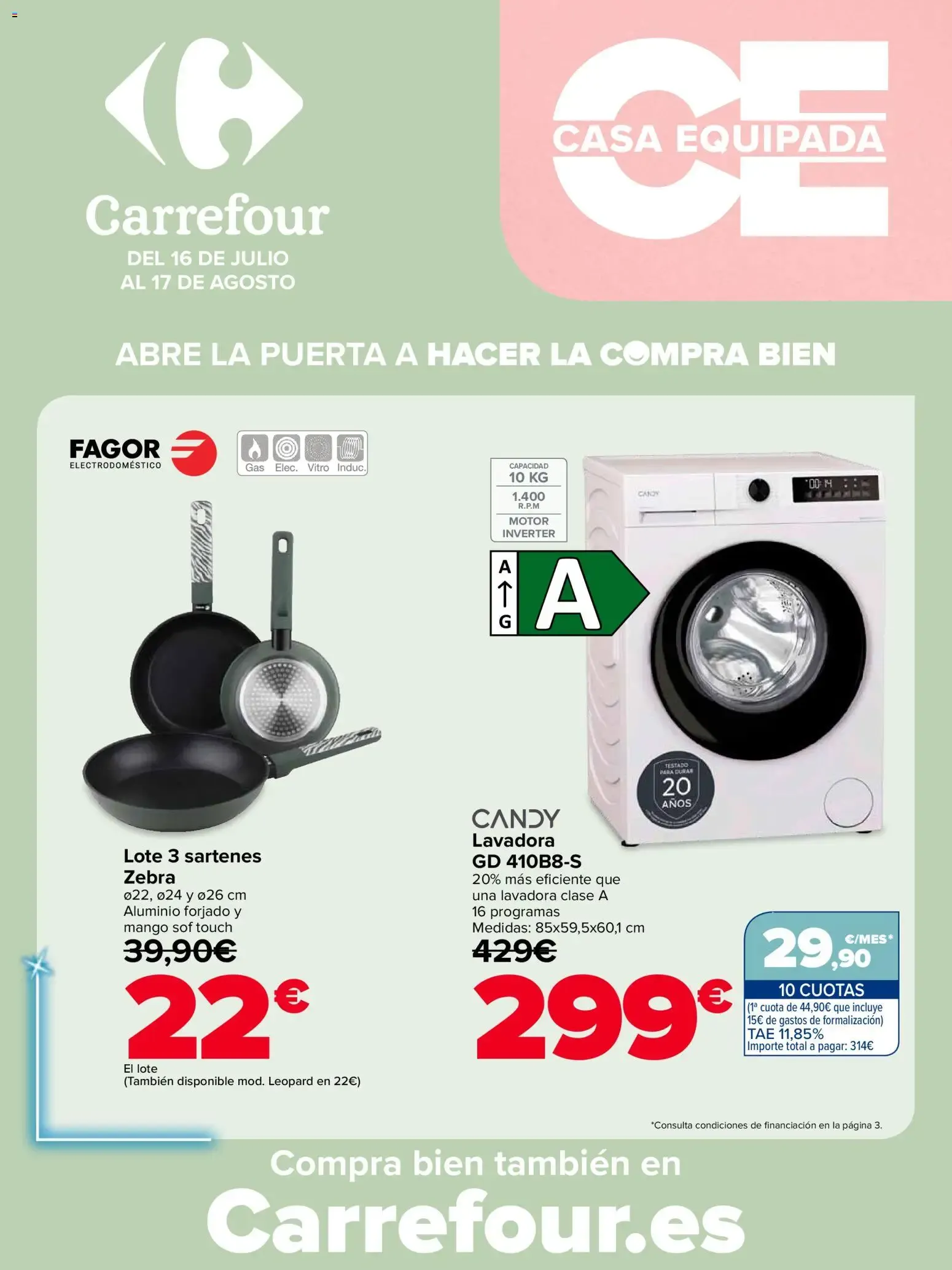Catálogo de Folleto Carrefour del 16/07/2026 >> Carrefour Casa Equipada 16 de julio al 17 de agosto 2026 - Página 1