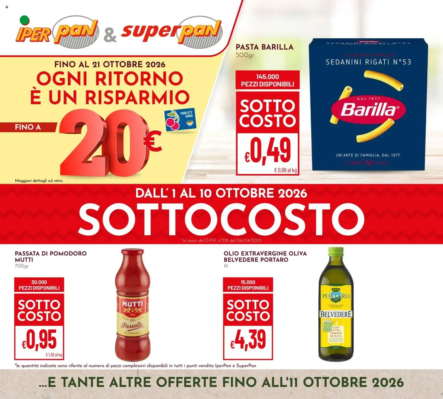 Nuovo Pan volantino dal 01/10/2026 > offerte anteprima 🛍️ da 1 ottobre a 21 ottobre di 2026 - Pagina del volantino 1