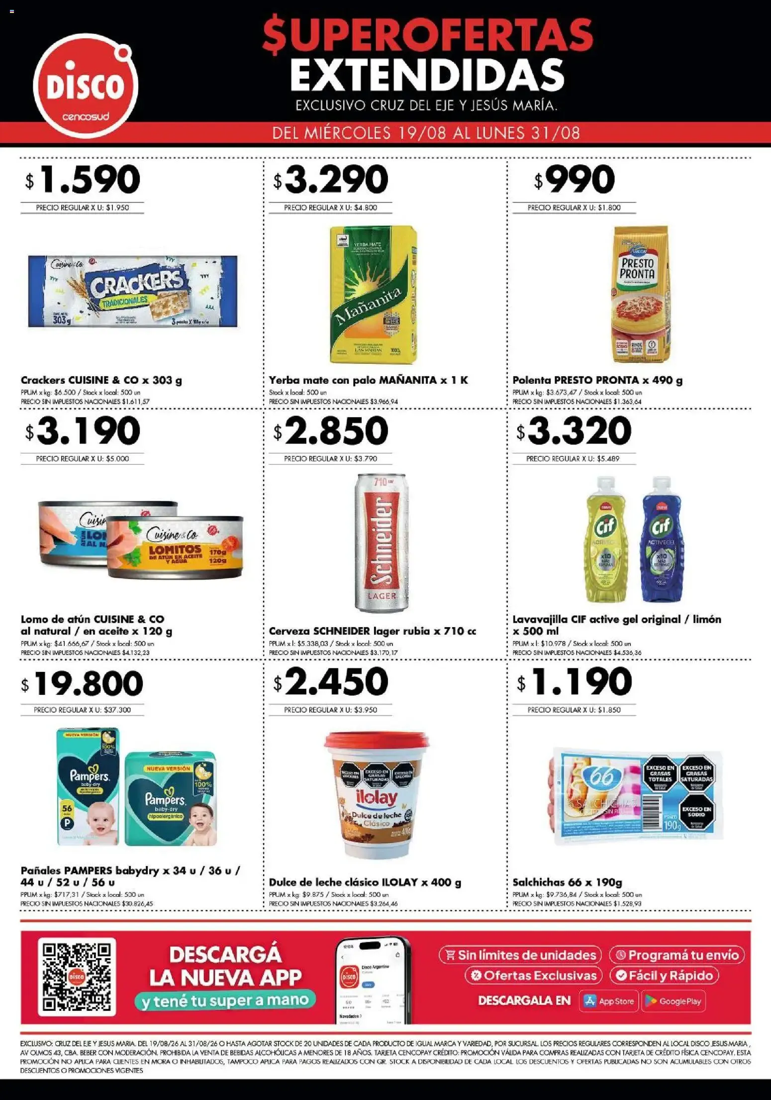 Ofertas de Disco - Superofertas extendidas - Cruz del Eje y Jesus Maria del 19/08/2026 - 31/08/2026 19 de agosto al 31 de agosto 2026 - Página 7 del catálogo