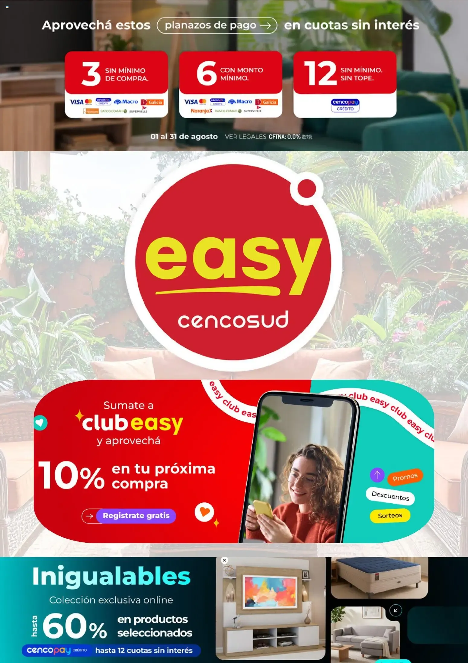 Ofertas de Easy Catálogo del 01 al 31 de agosto de 2026 1 de agosto al 31 de agosto 2026 - Página 1 del catálogo