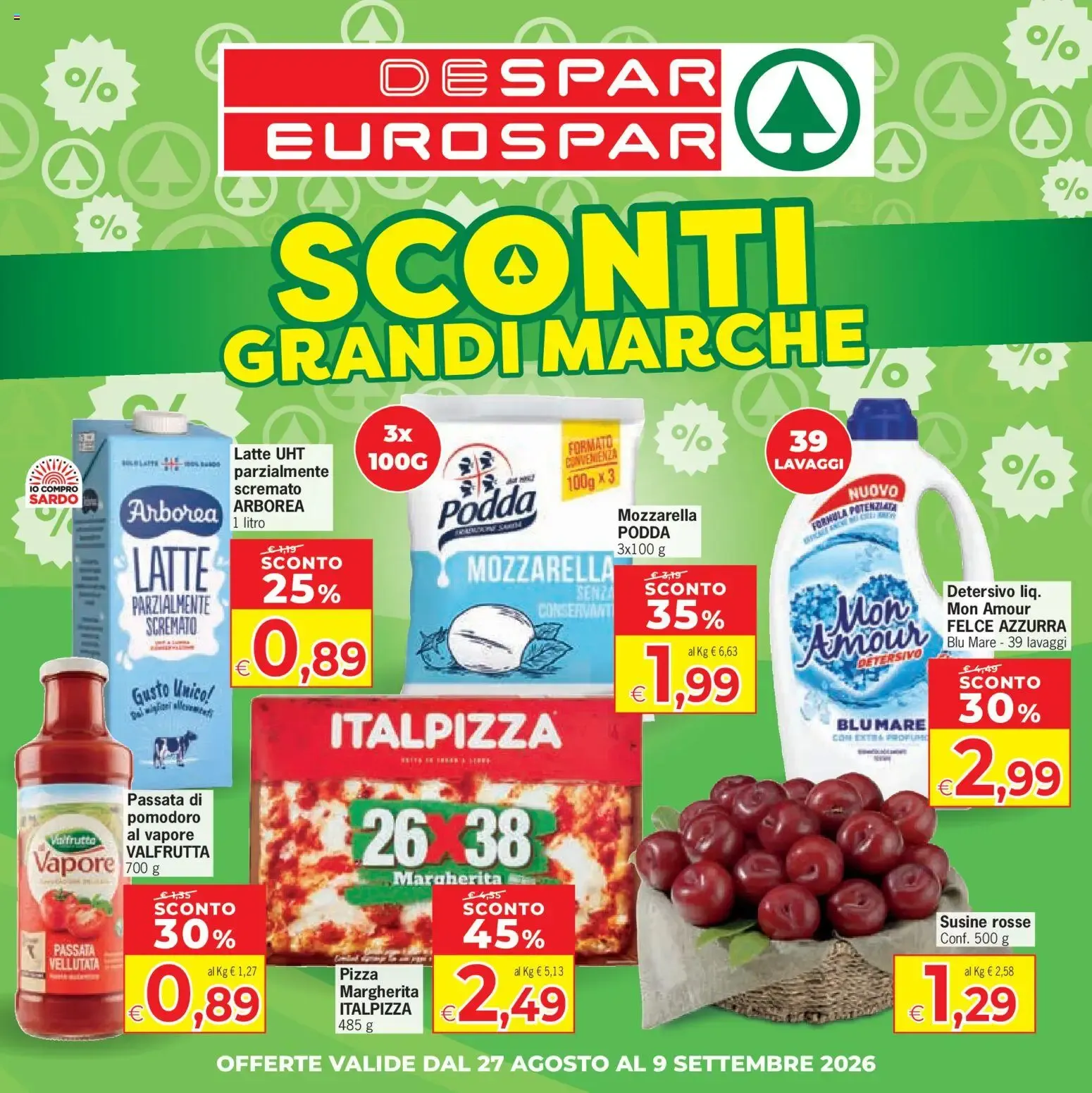 Despar Eurospar: Sconti Grandi Marche da 27 agosto a 9 settembre di 2026 - Pagina del volantino 1